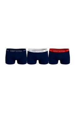 tommy hilfiger underwear boxershort met contrastkleurige band (3 stuks) blauw