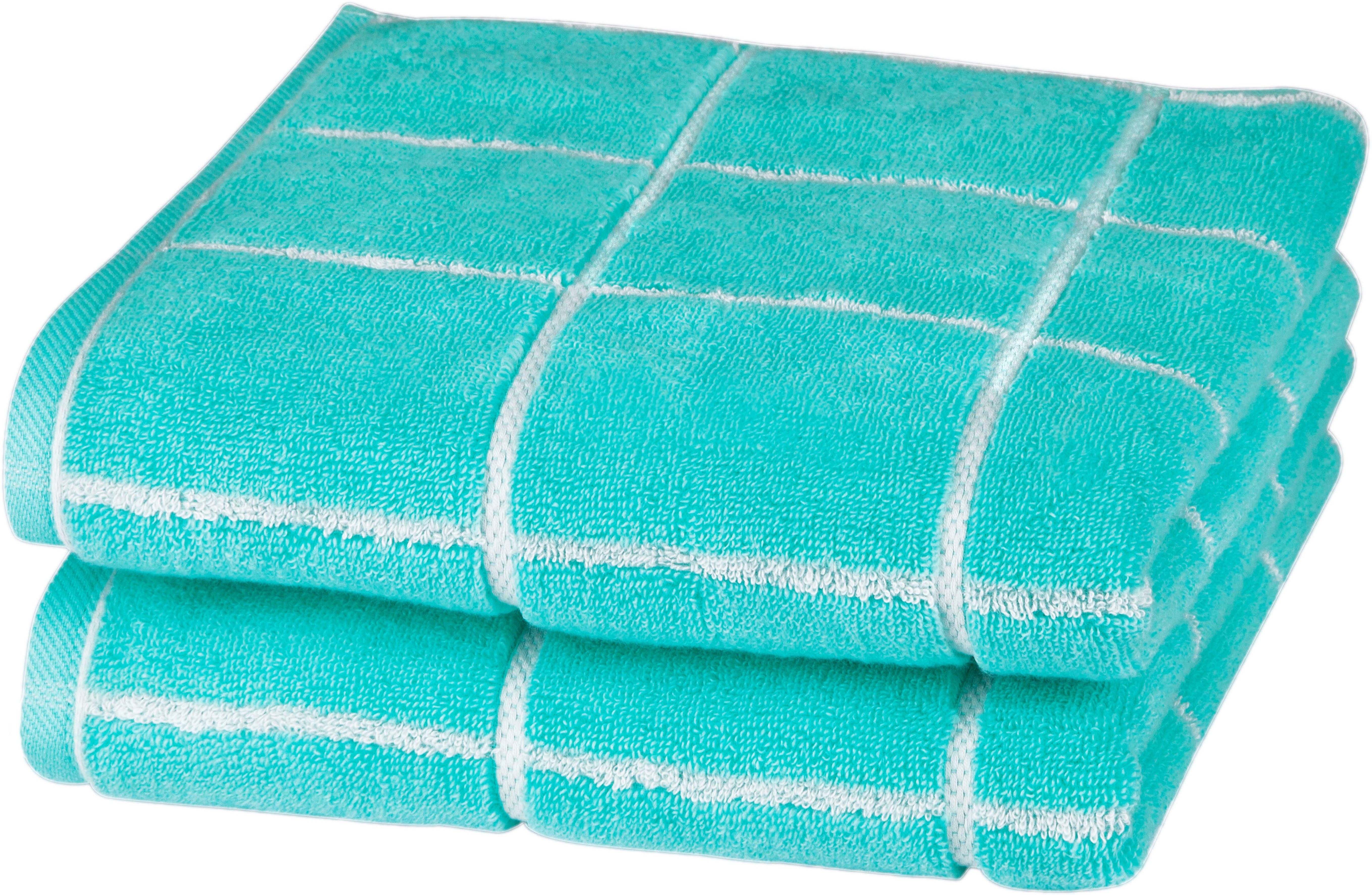 ROSS Handdoeken Cashmere geruit in modieuze kleuren (2 stuks)