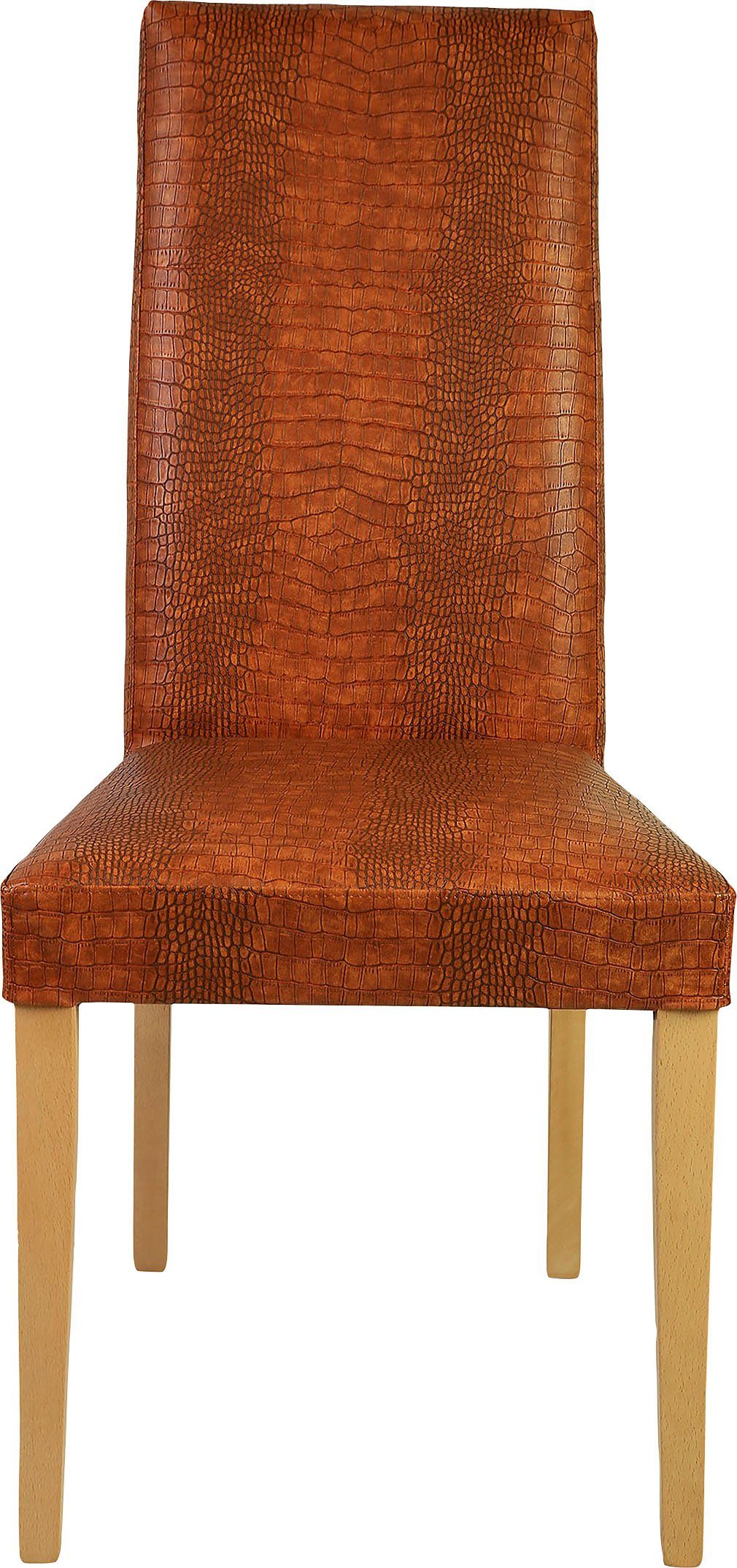 Home affaire Stoel Java Overtrokken met kunstleer met animal-stempeldruk (set, 2 stuks)