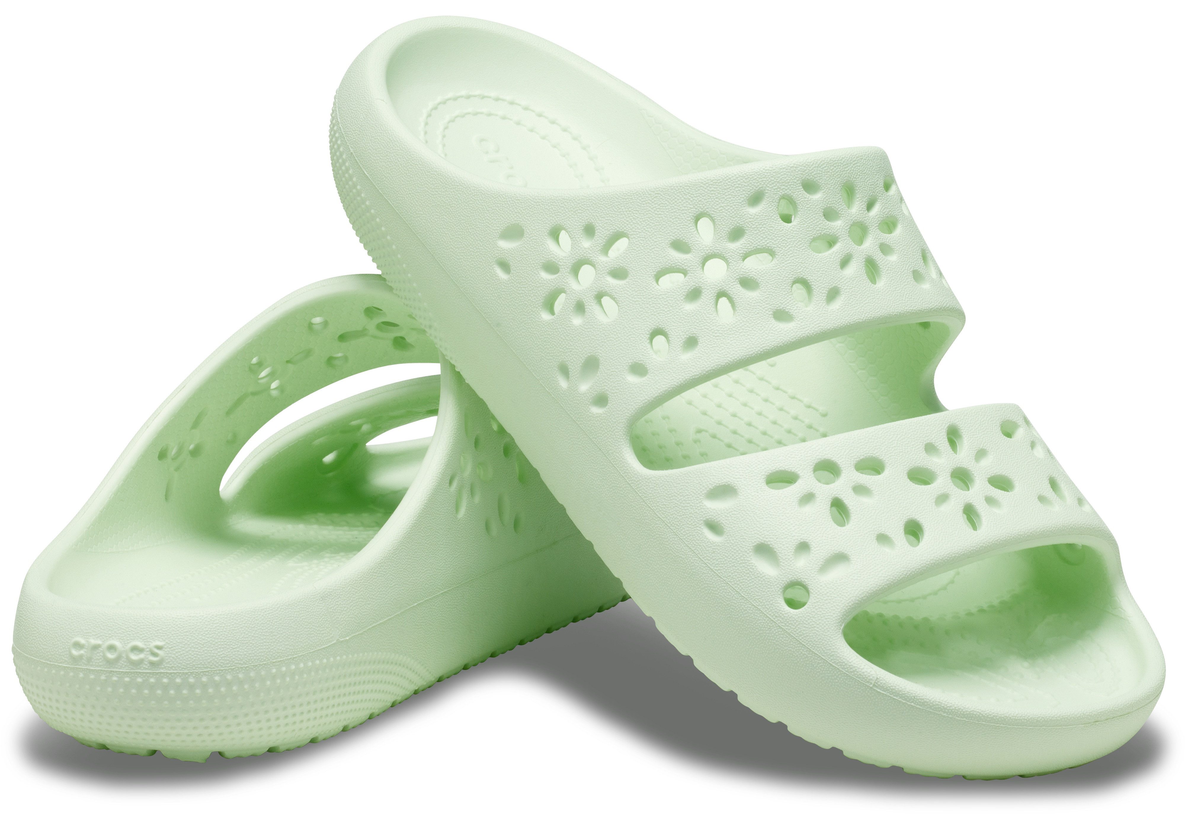 Crocs Badslippers Classic Floral Cut Out Sandal