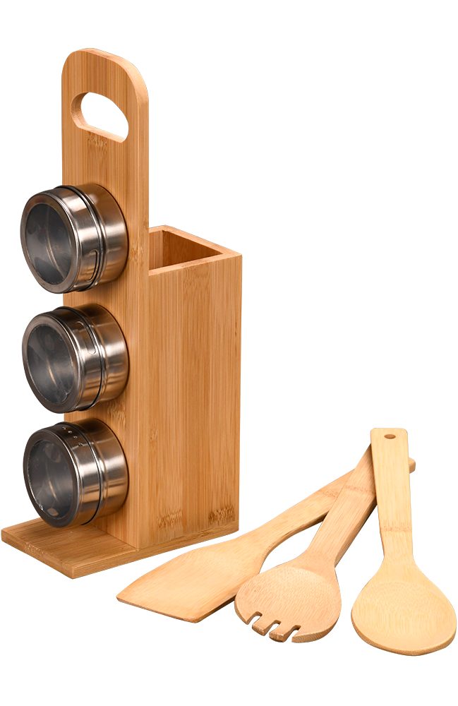 KESPER for kitchen & home Keukenorganizer set Keukenhulpmiddelen-set, 7-delig set gemaakt van fsc®-gecertificeerd bamboe (set, 7-delig)