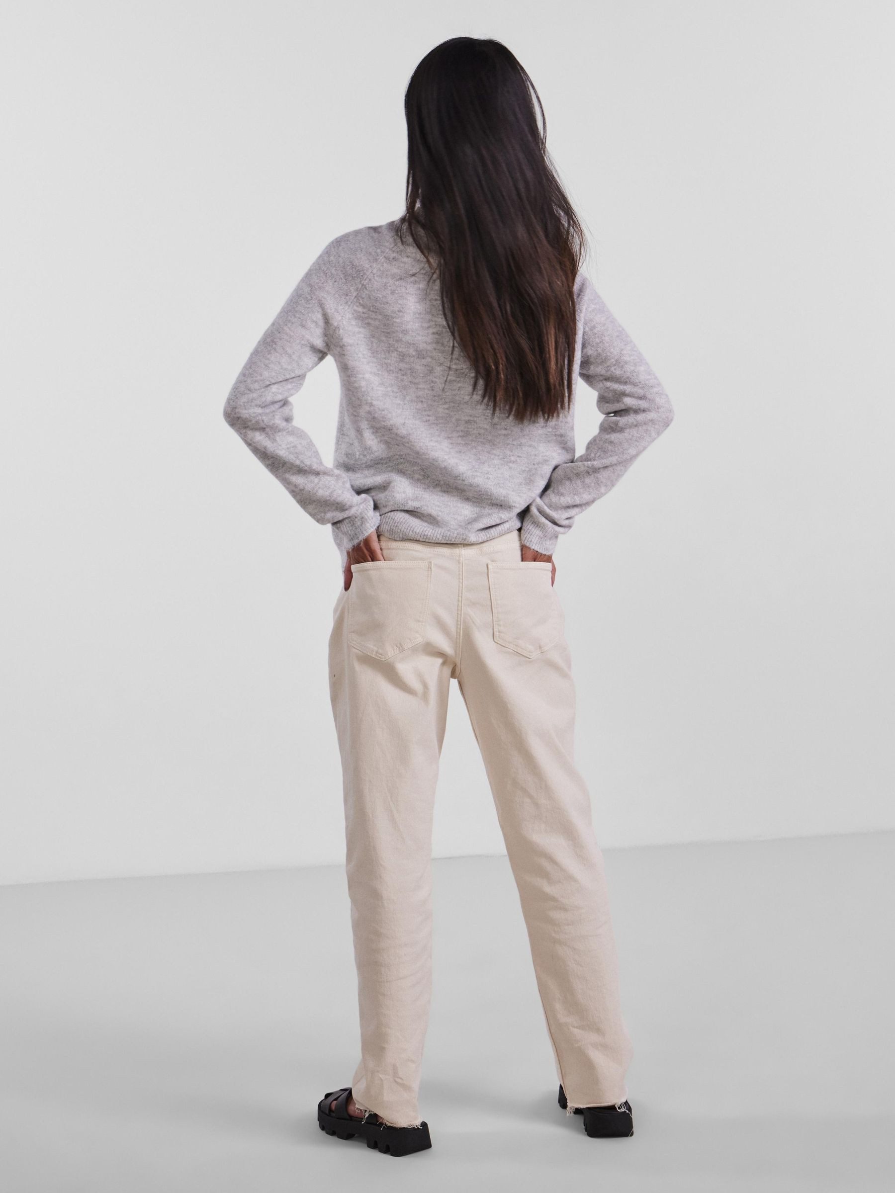 pieces Gebreide trui PCJULIANA LS O-NECK KNIT NOOS BC