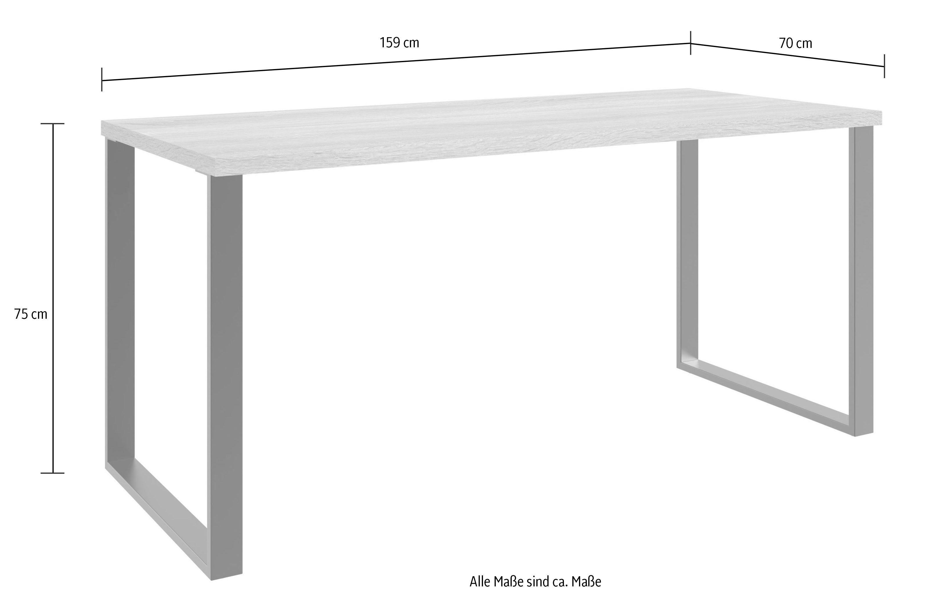 Wimex Bureau Home Desk Met metalen sleevoet, in 3 breedten