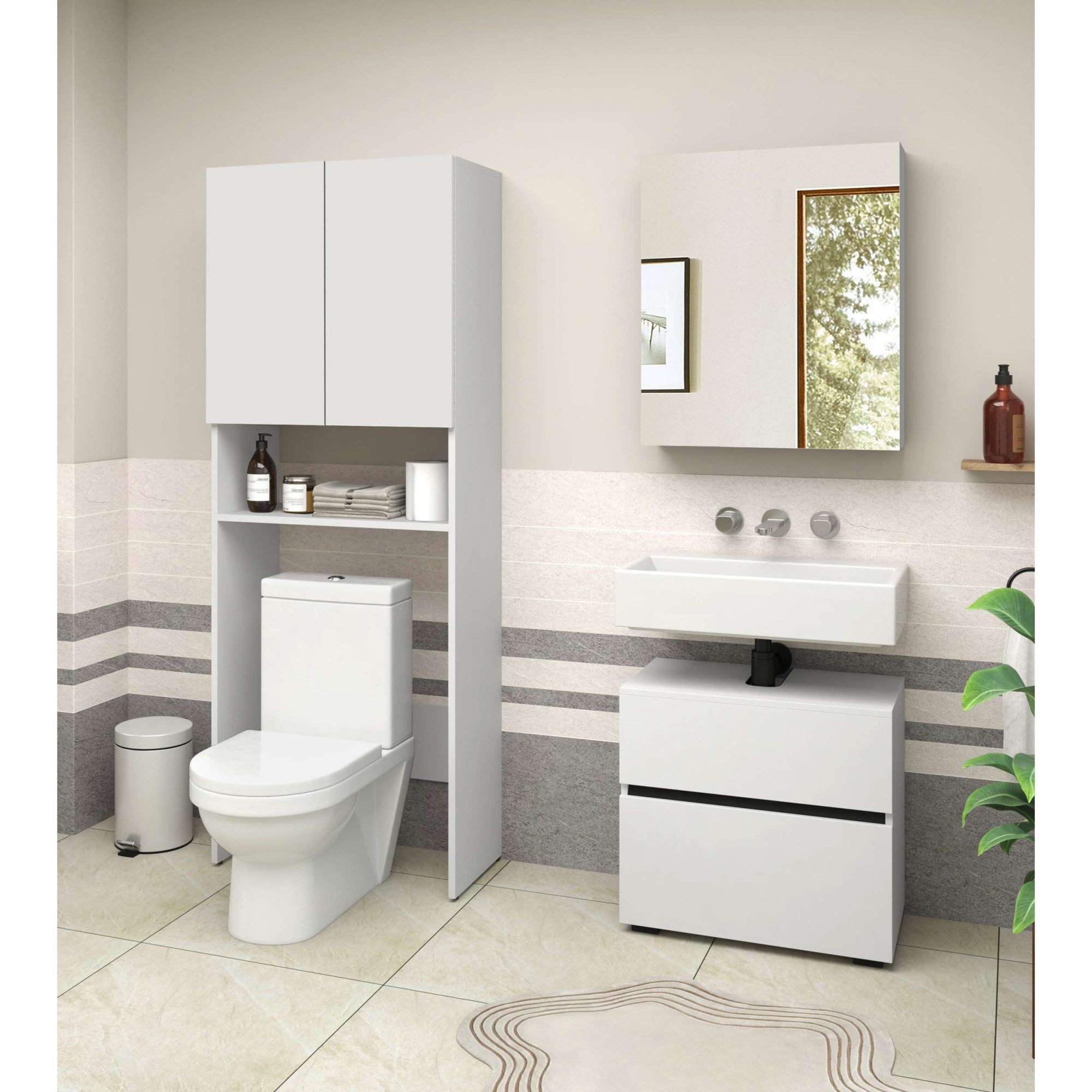 Home affaire Kast voor wasmachine Wisla met 2 deuren, breedte 68 cm, hoogte 180 cm