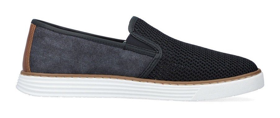 Rieker Slip-on sneakers Casual slipper, vrijetijdsschoen met gemusterd binnenfutter
