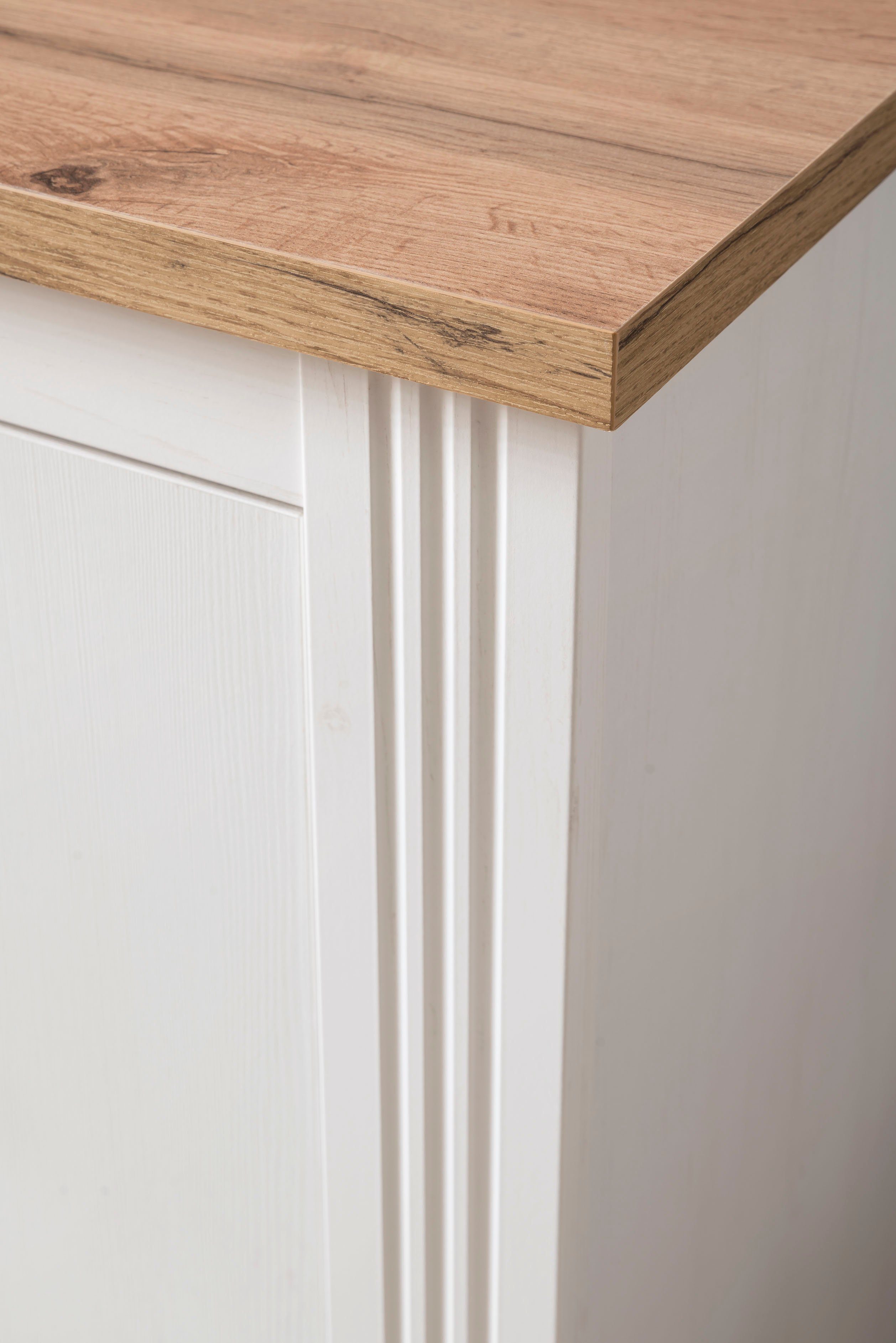 Kochstation Gootsteenkast KS-Westminster in romantische landelijke stijl, breedte 204 cm, exclusief by otto