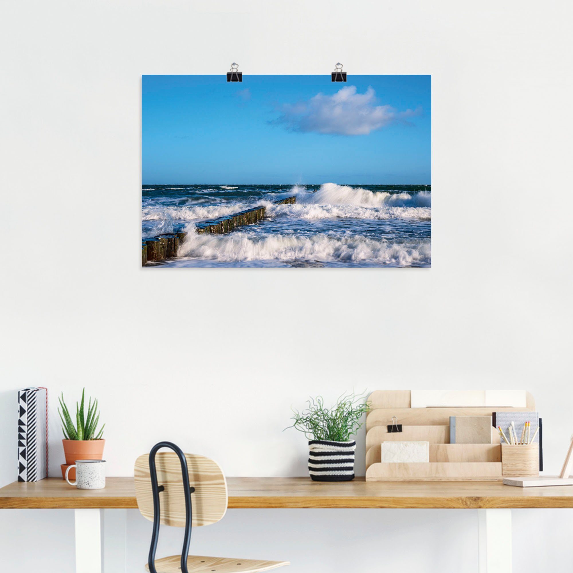 Artland Artprint Blik op de kust van de Oostzee II als artprint van aluminium, artprint voor buiten, artprint op linnen, poster in verschillende maten. maten