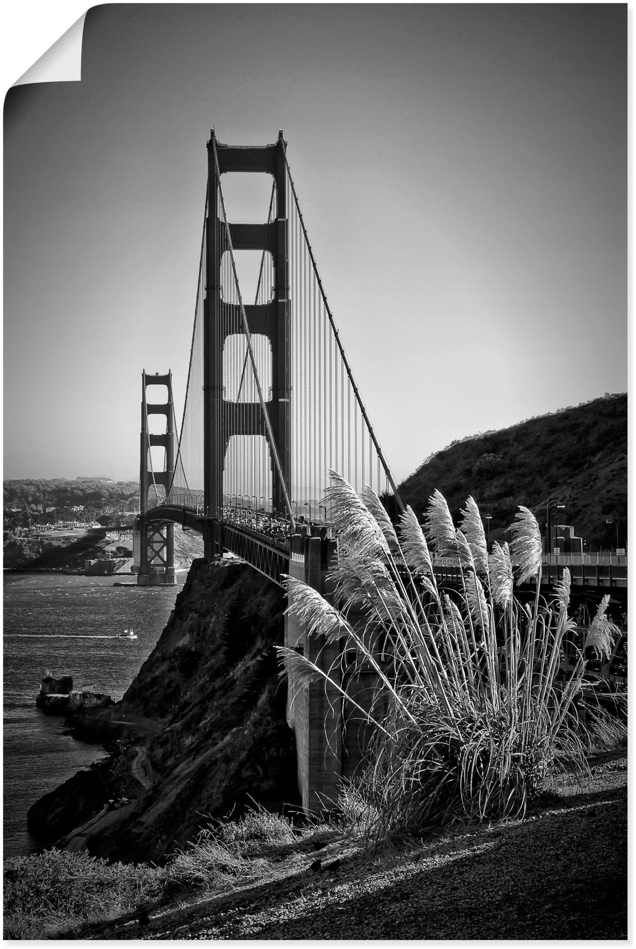 Artland Artprint San Francisco Golden Gate Bridge in vele afmetingen & productsoorten - artprint van aluminium / artprint voor buiten, artprint op linnen, poster, muursticker / wan