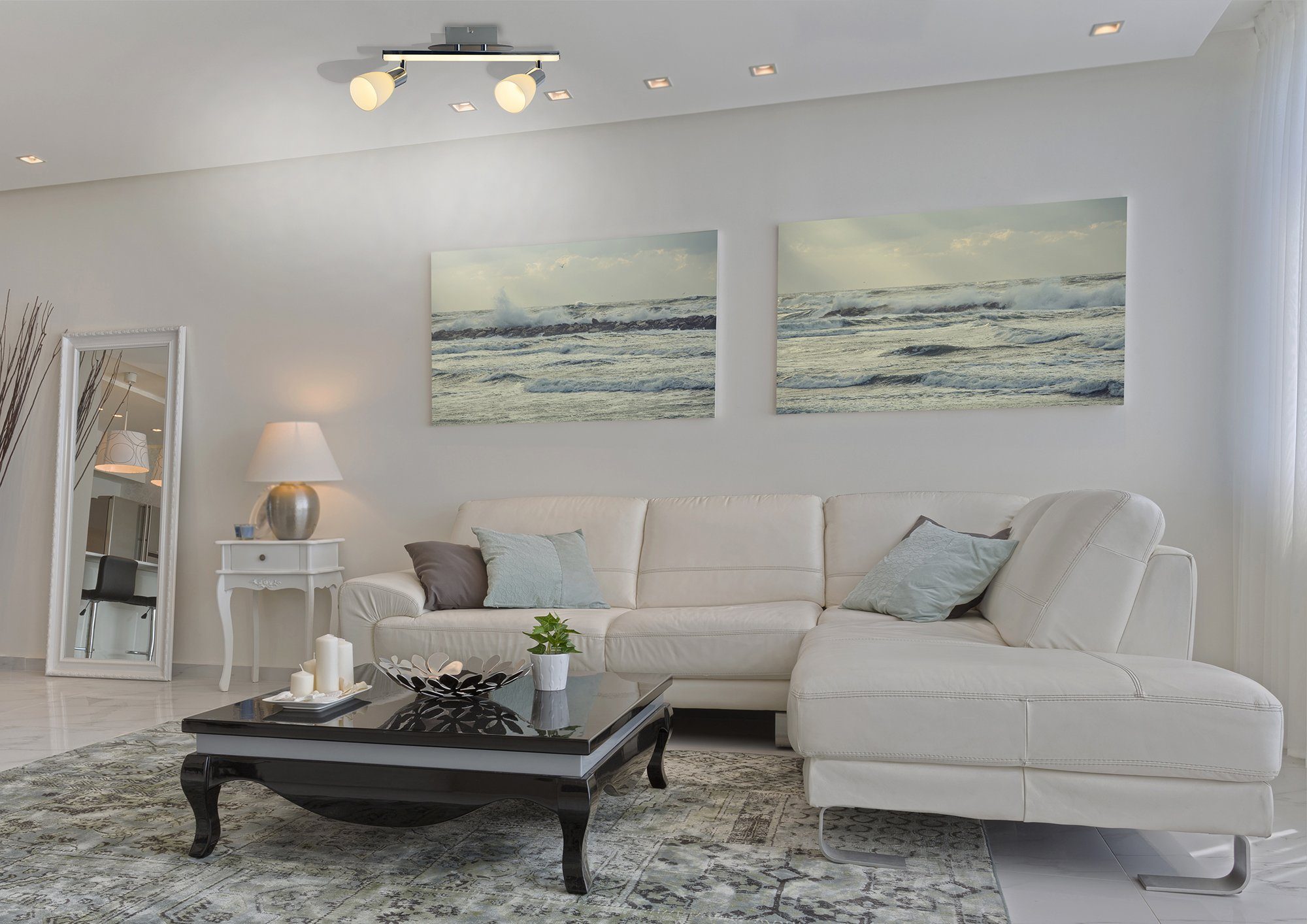 näve Led-plafondlamp Ibiza incl. led 2x 4,3w + 1x 6w ges. 14,6w 3000 k, 2x 344 + 1x 480 lm (1 stuk)