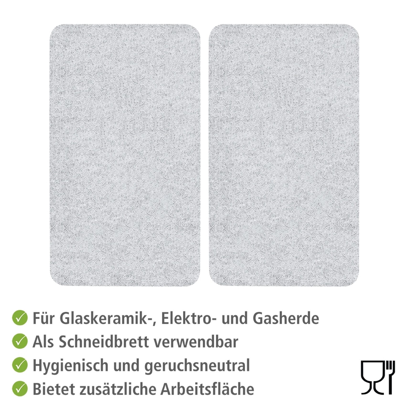 WENKO Kookplaatdeksel Universeel model Transparant (set, 2-delig)
