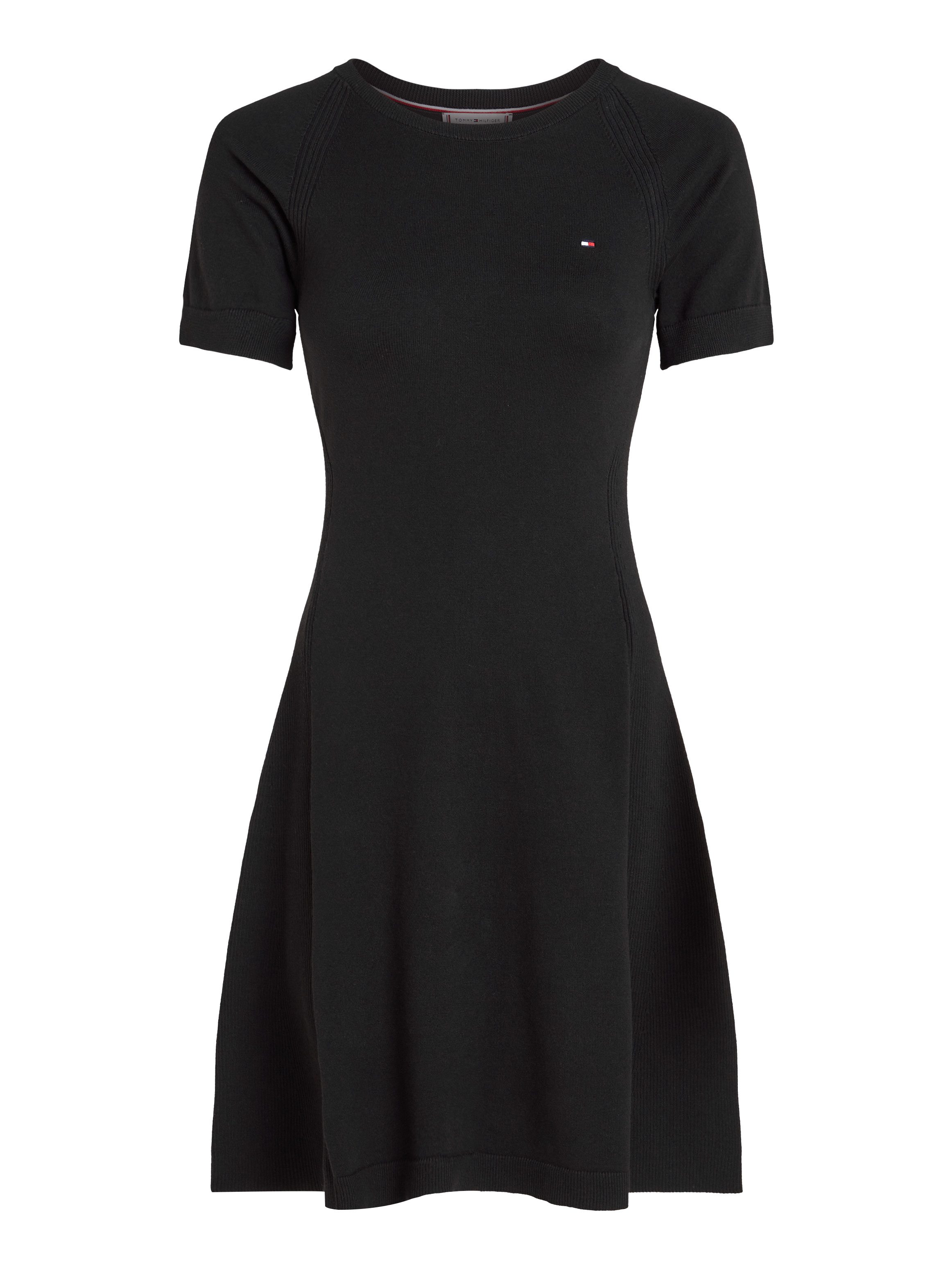 Tommy Hilfiger Jerseyjurk CO JERSEY STITCH F&F DRESS met logoborduursel op borsthoogte