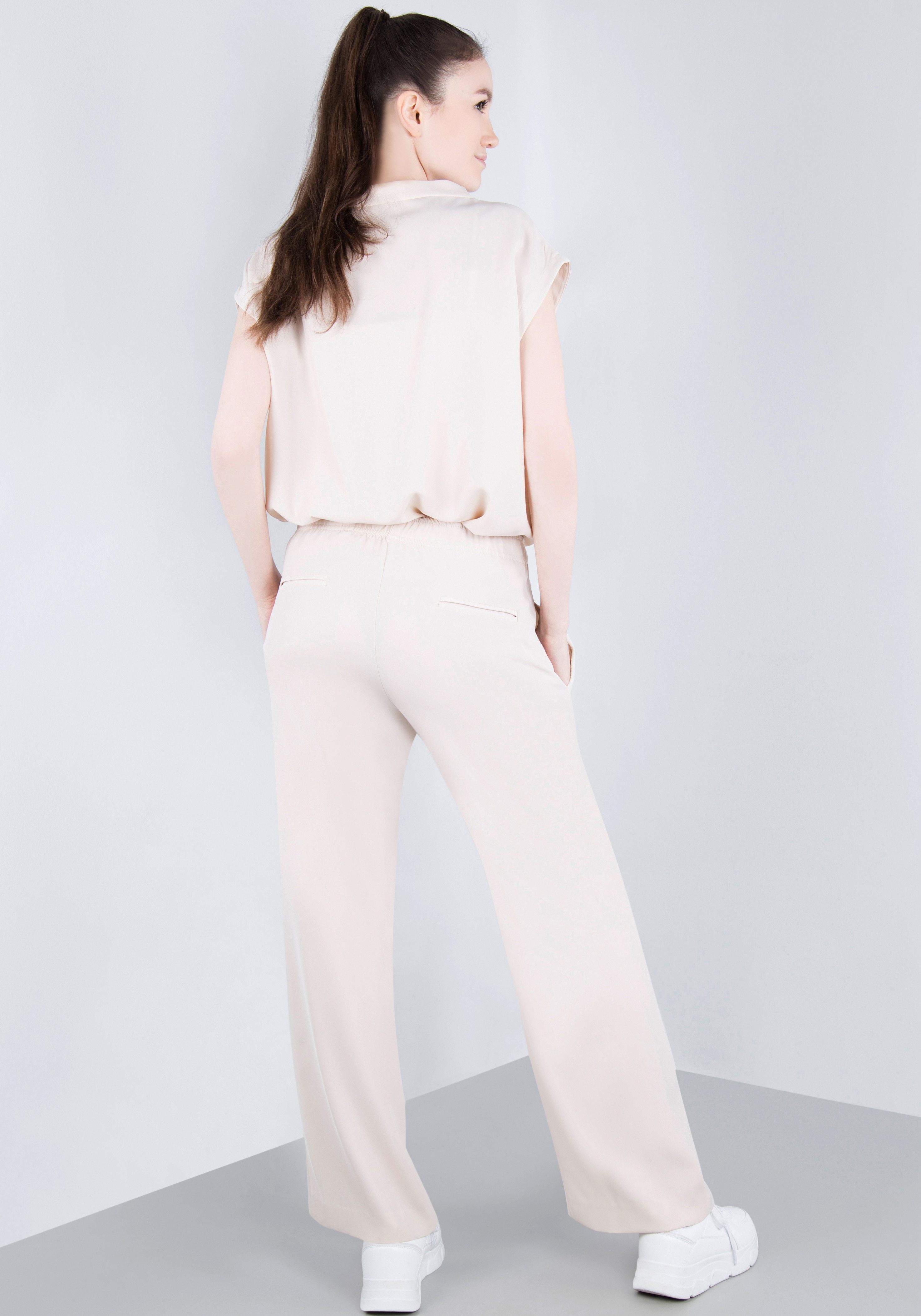 IMPERIAL Bandplooibroek Vloeiende, wijde broek met elastische tailleband