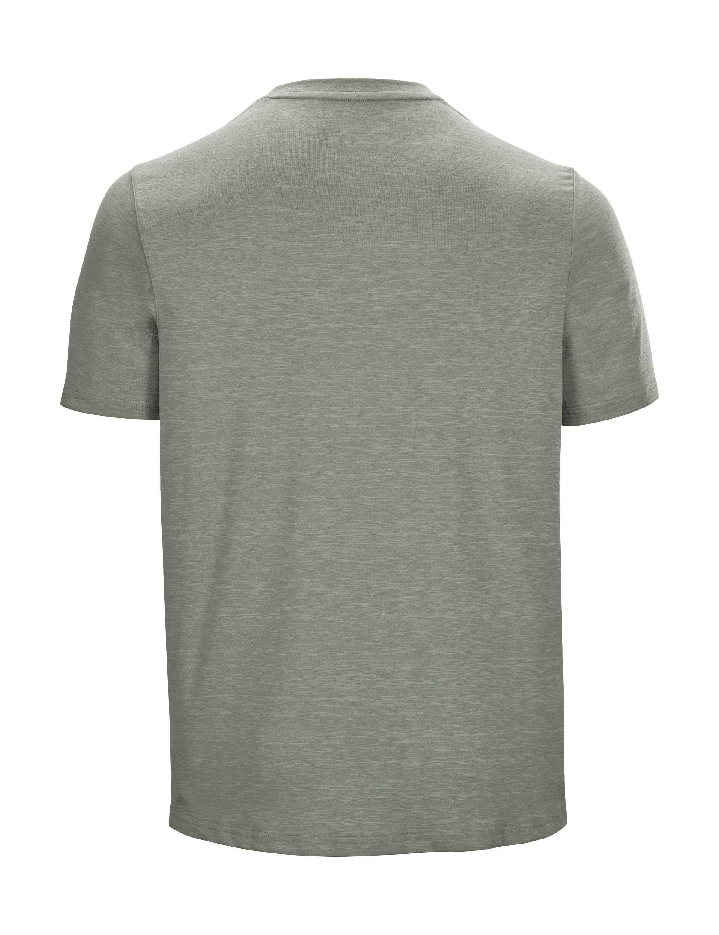 Killtec T-shirt Lilleo MN TSHRT C Sneldrogend heren T-shirt met bergprint en melange-look