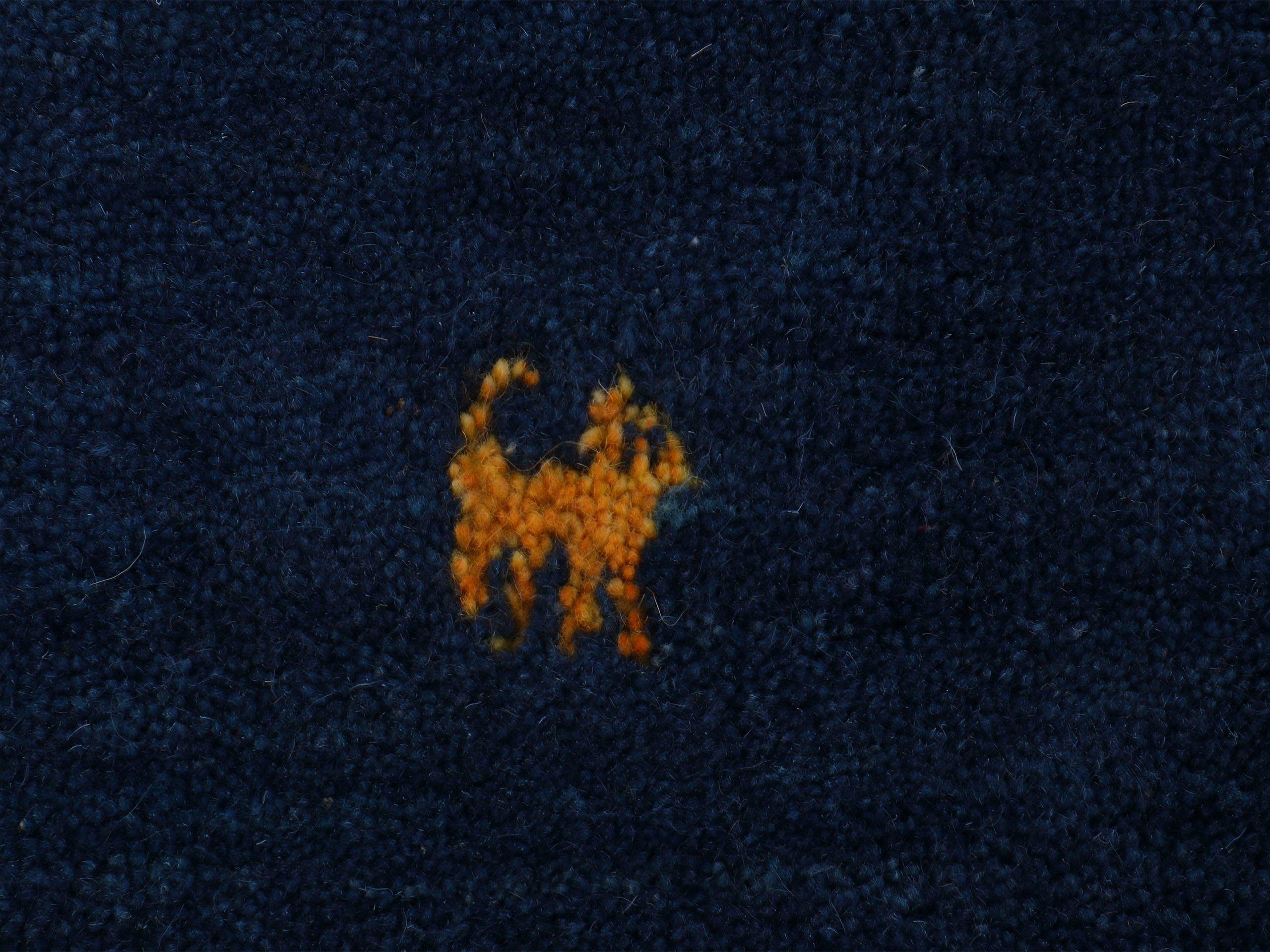 carpetfine Wollen kleed Gabbeh uni zuivere wol met de hand geweven, gabbeh diermotief warm omgevingsklimaat vele maten