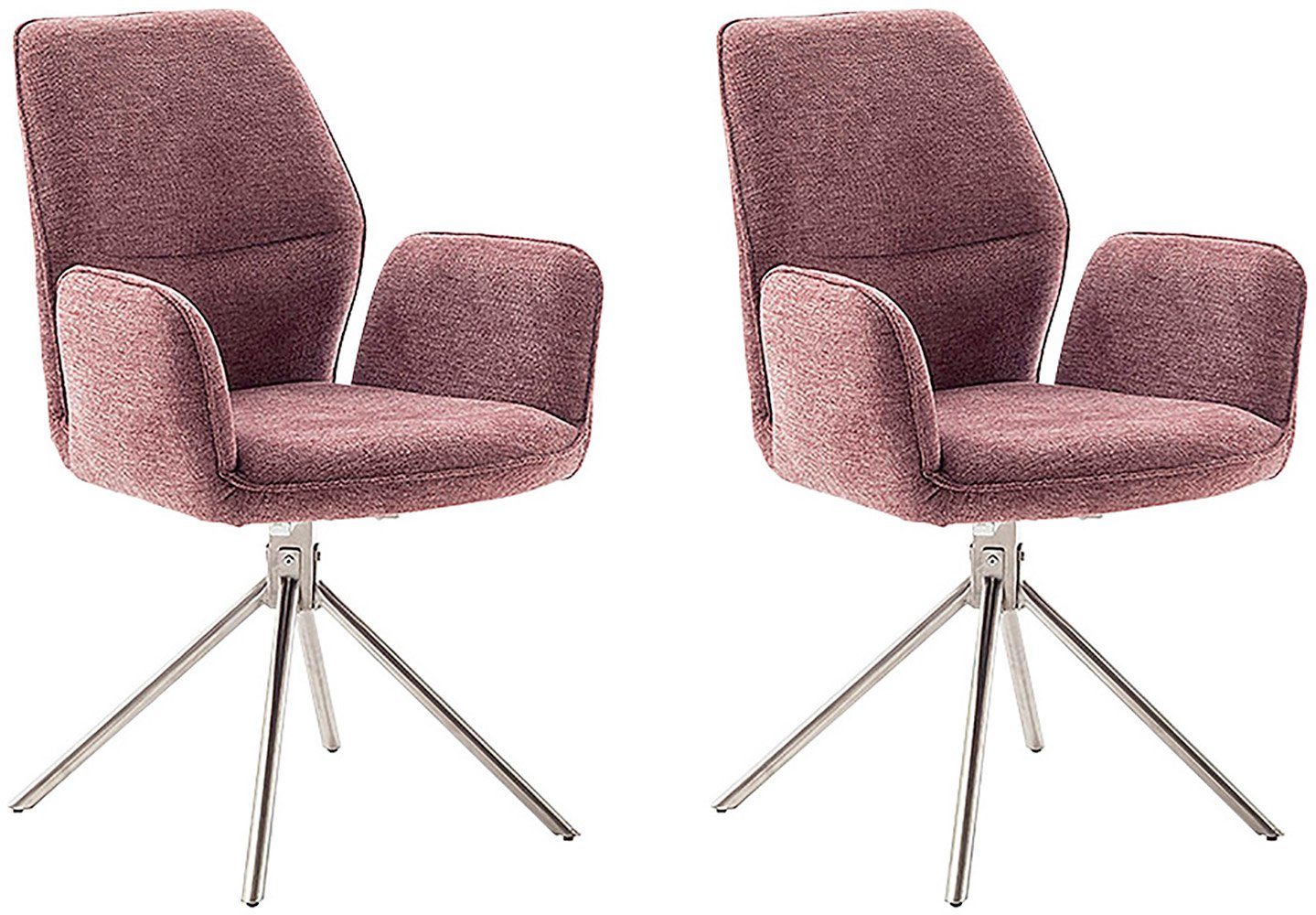 MCA furniture Eetkamerstoel Greyton (2-set), draaibaar 180°, belastbaarheid 120 kg, zithoogte ca. 50 cm