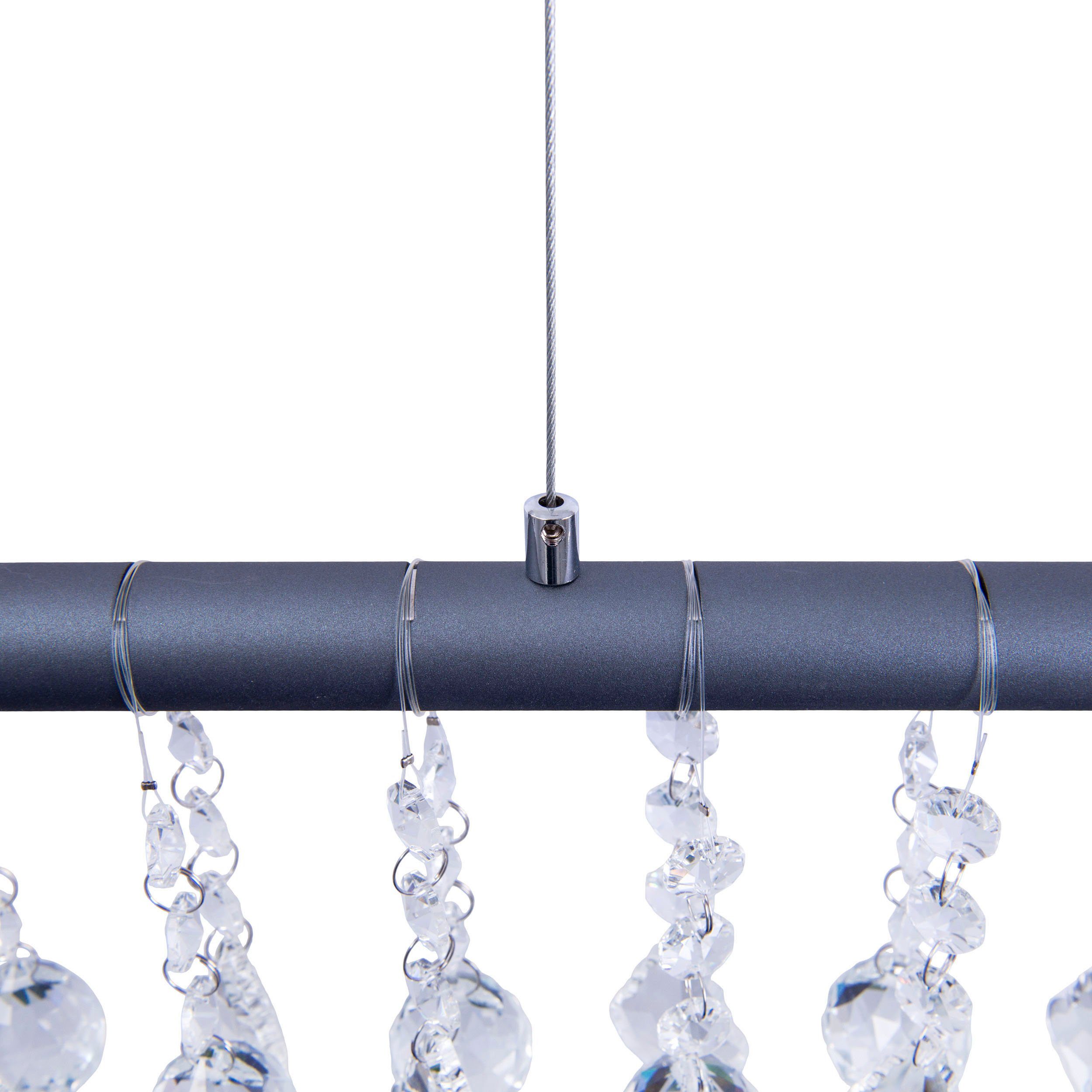 näve Led-hanglamp Nobilis Hanglamp, dimbaar, warmwit, L: 100 cm, grijs (1 stuk)