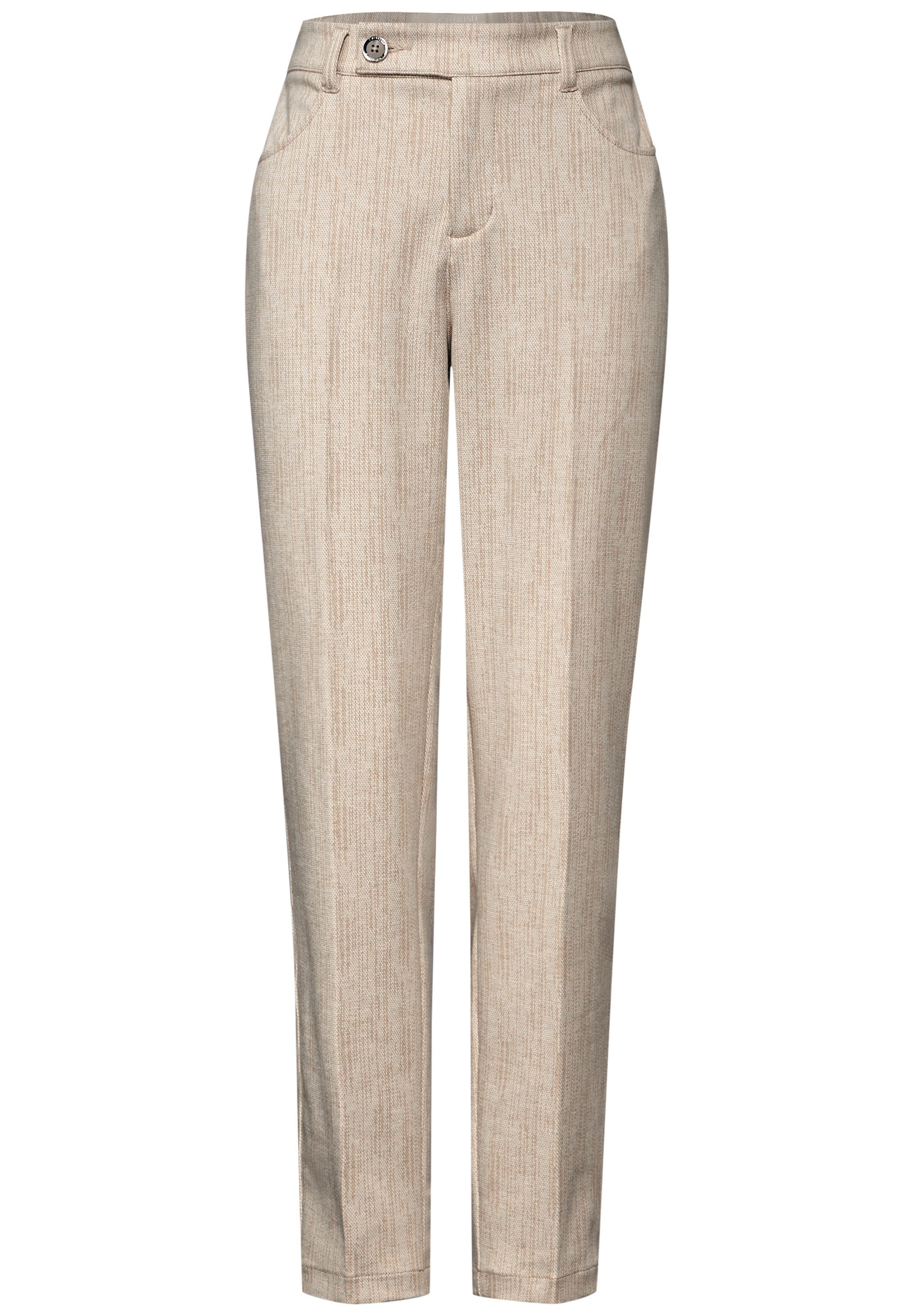 STREET ONE Chino met knoopdetail