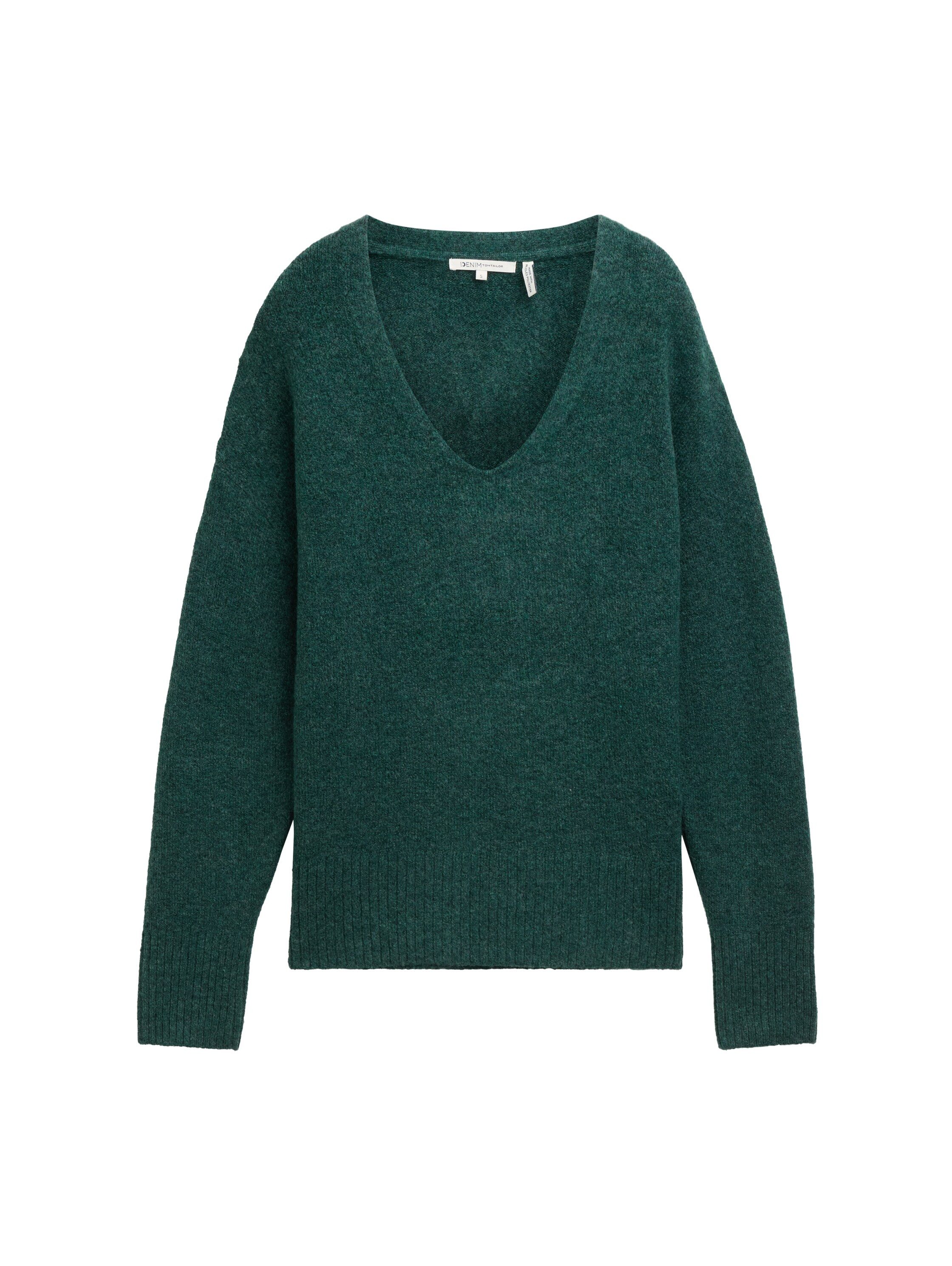 Tom Tailor Denim Gebreide trui met v-hals