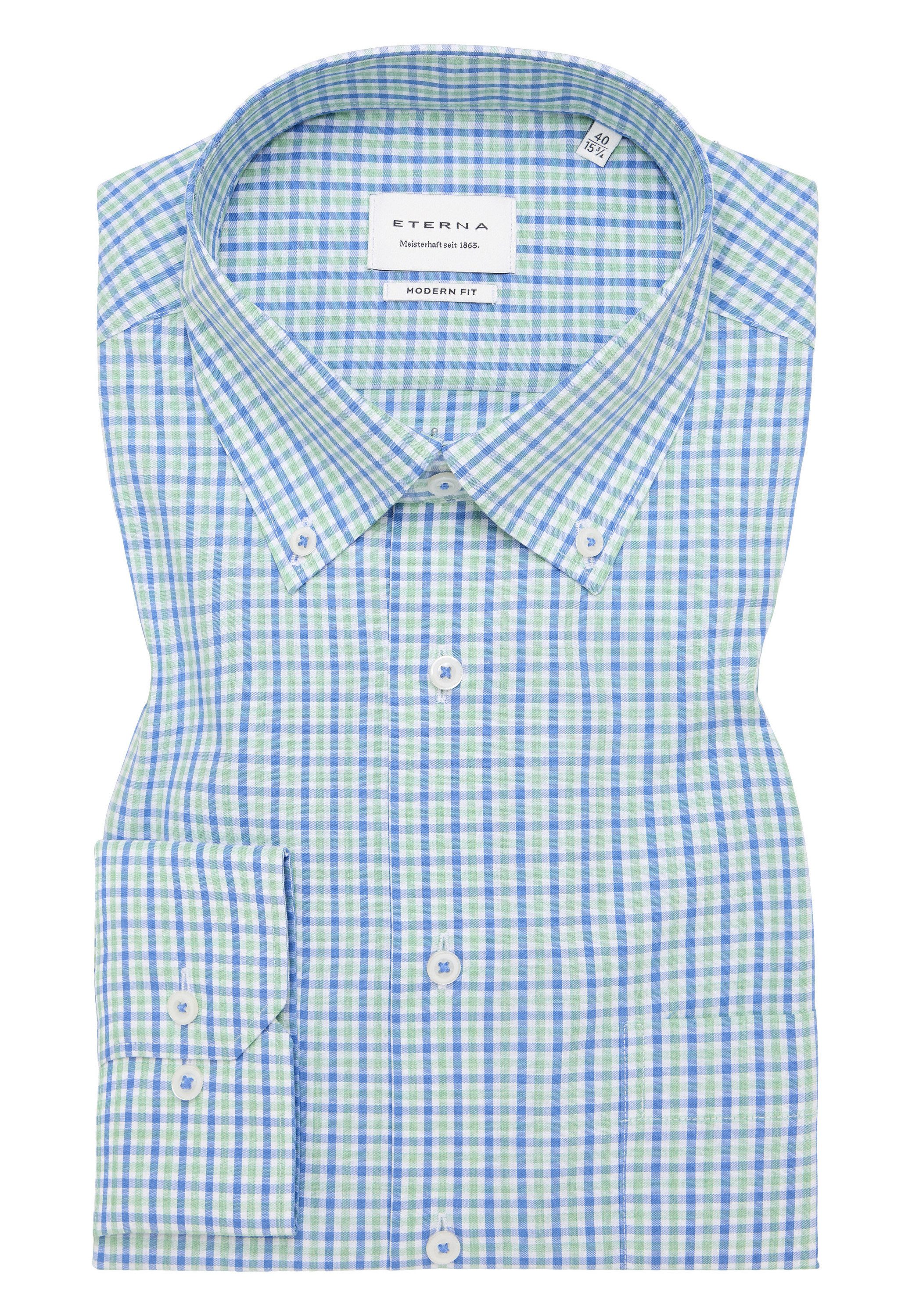 Eterna Overhemd met lange mouwen MODERN FIT NON IRON (strijkvrij)