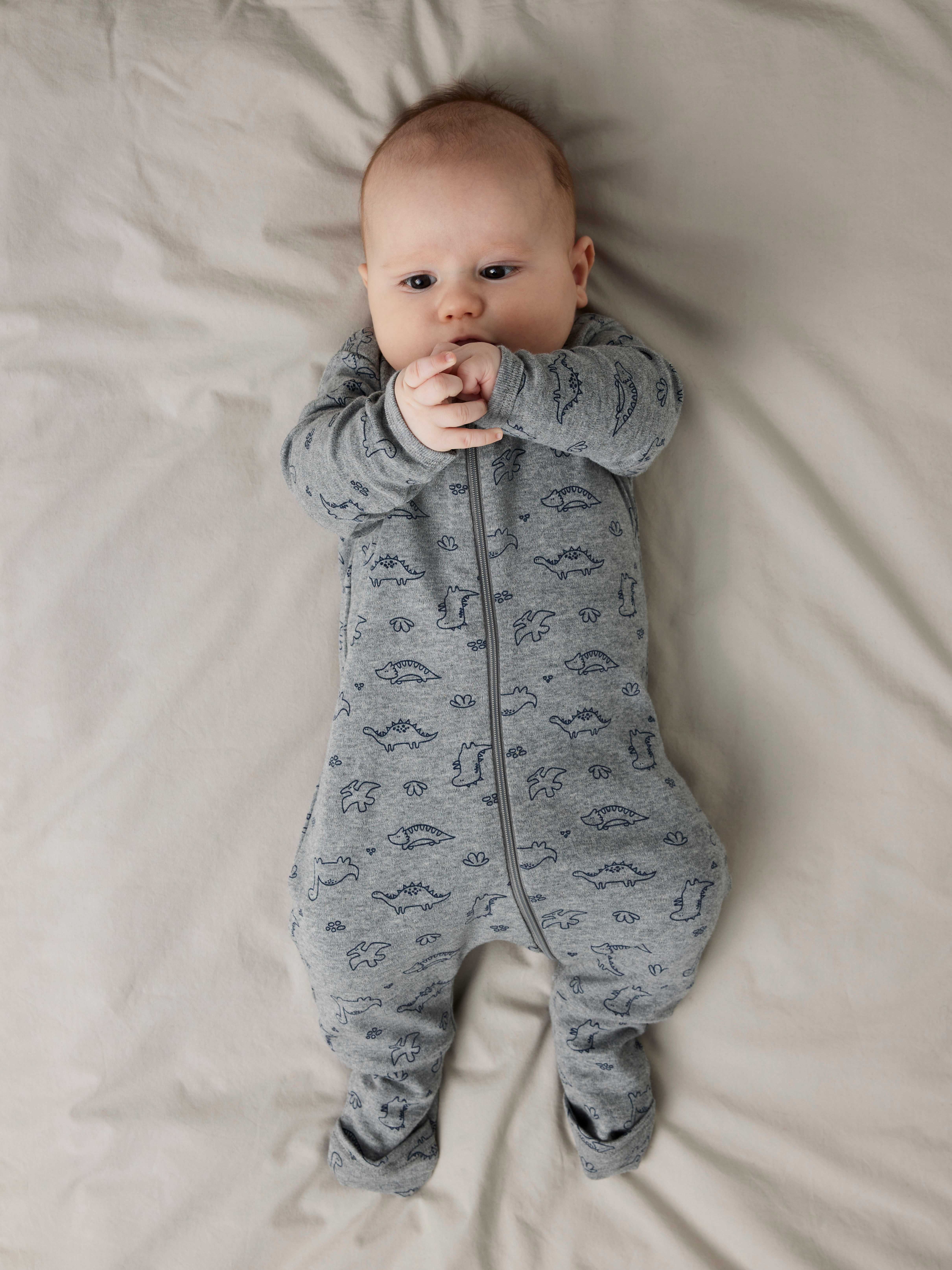Name It Pyjama NBMNIGHTSUIT 2P ZIP FF GREY DINO NOOS (set, 2-delig)