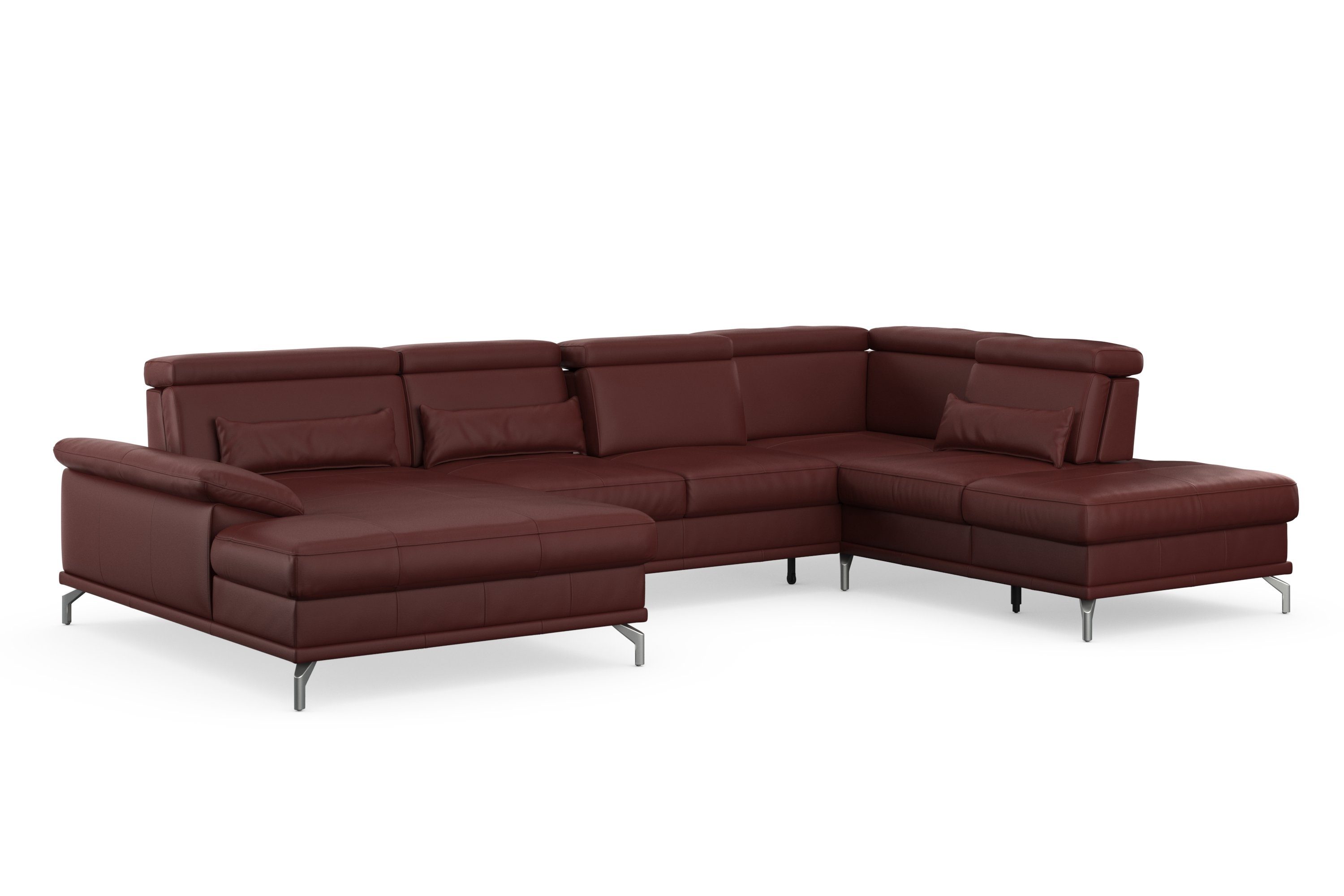 sit&more Zithoek Cabrio U-vorm, met zitdiepteverstelling, arm- en hoofdsteunverstelling