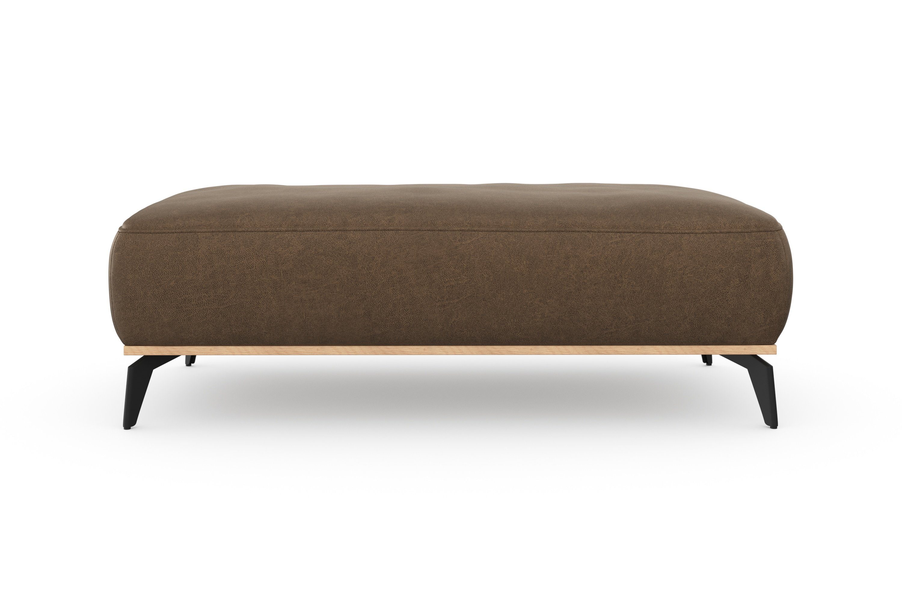 Places of Style Hocker Fjord Met een houten lijst van massief beuken eikenkleurig, met poten 15 cm hoog