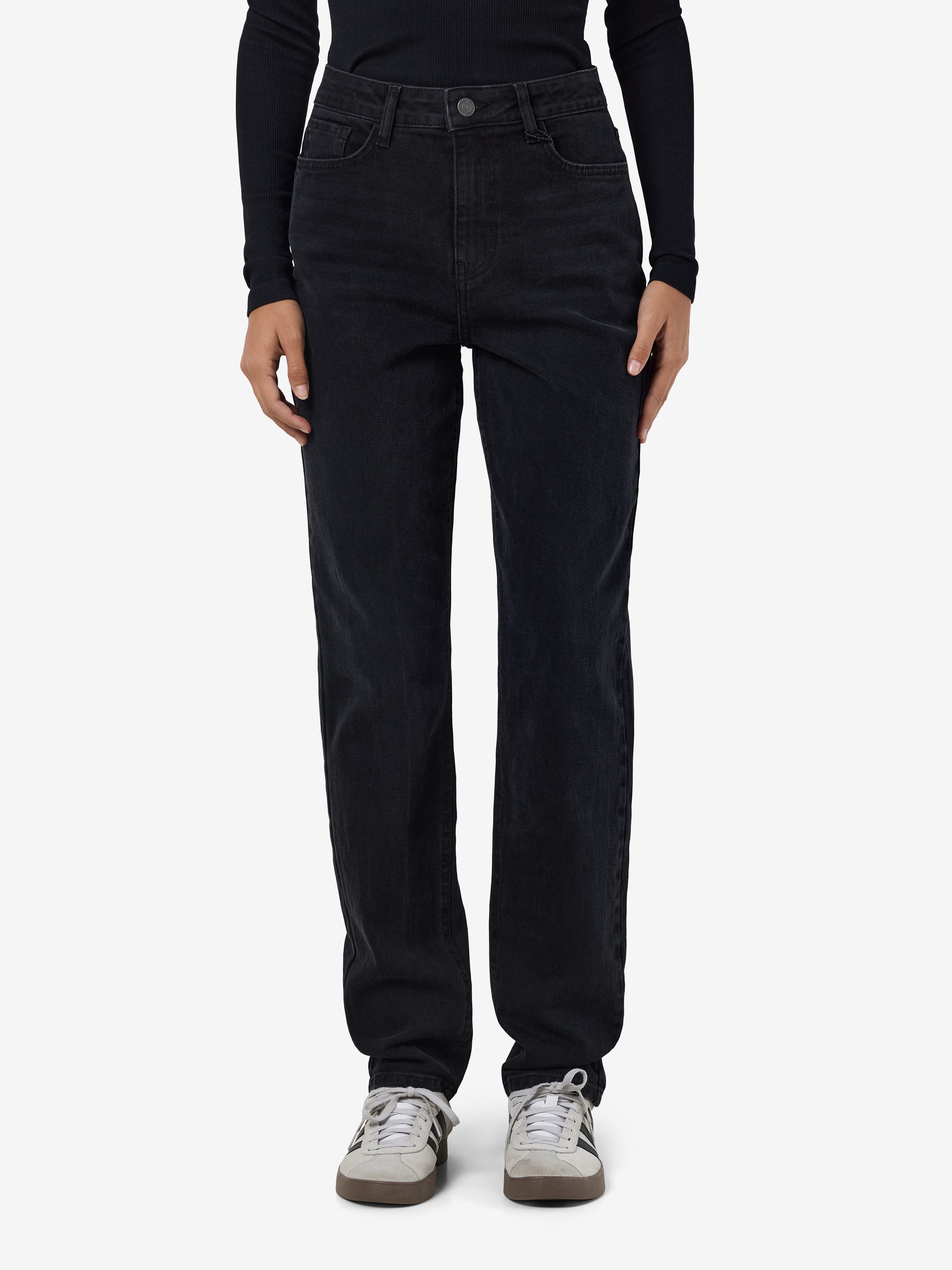 Noisy may High-waist jeans NMDAISY HW MOM FIT JEAN BLACK FWD NOOS