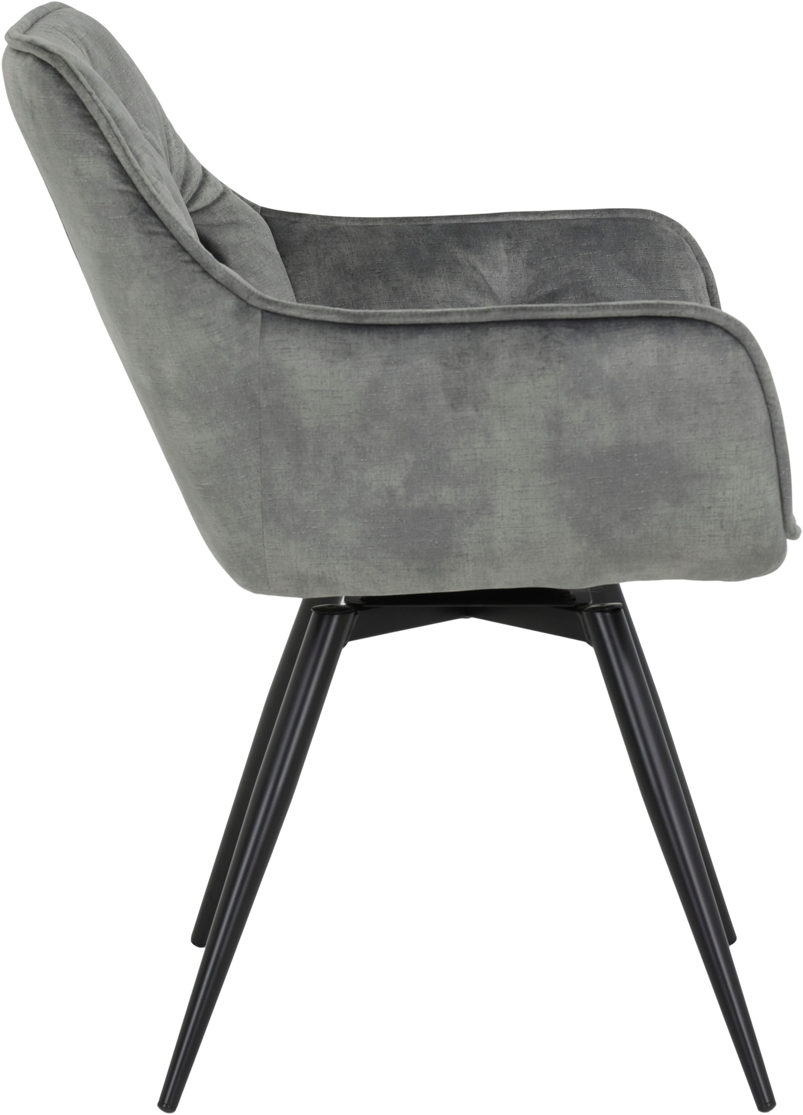 HELA Eethoek Havel Tafel 140-180x90 cm, synchron-uittrek, stoel 360° draaibaar, armleuningen (7-delig)