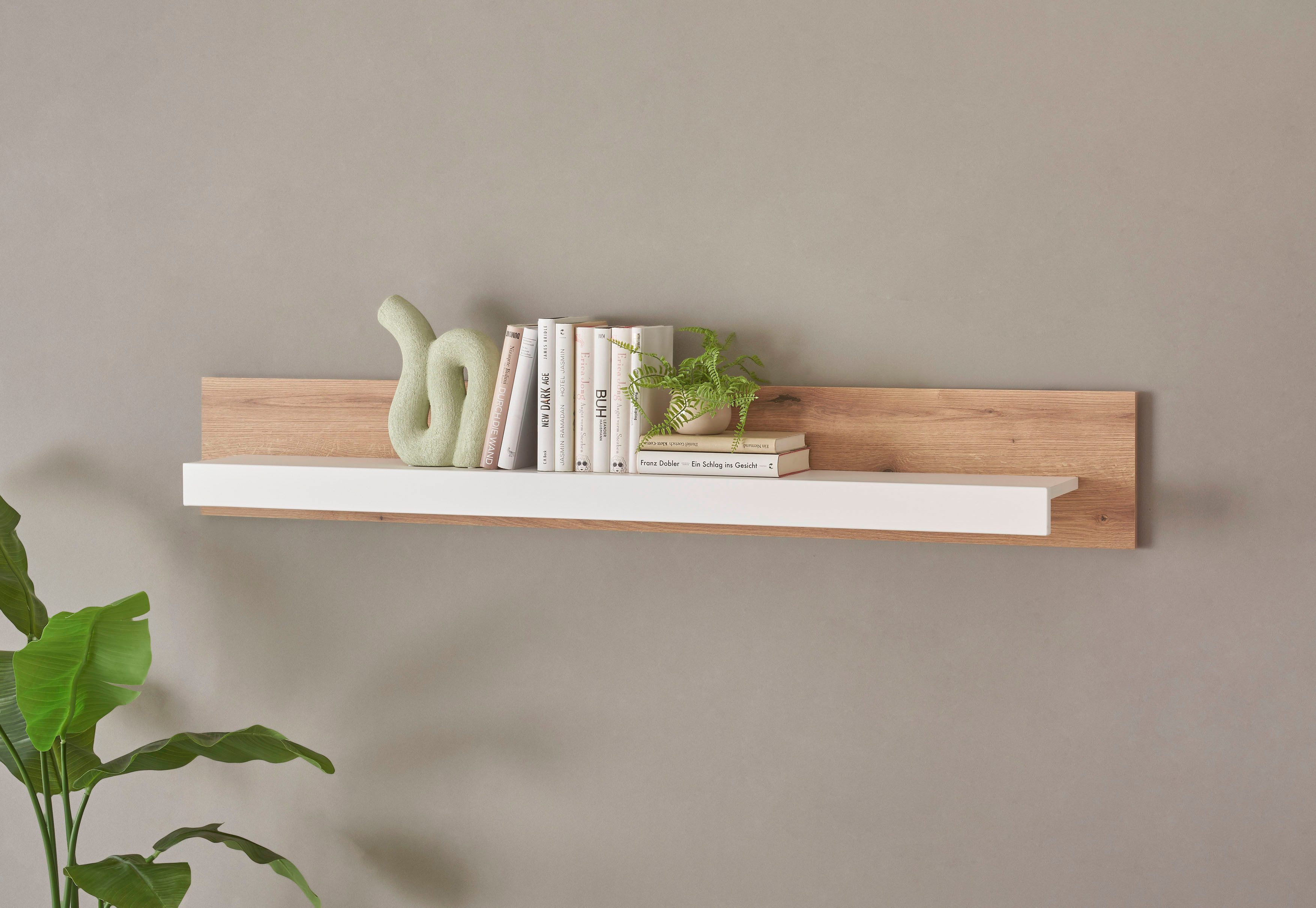 INOSIGN Wandmeubel Brixen, moderne opbouwwand, woonkamer set, eik Evoke decor met wit (set, 4-delig)