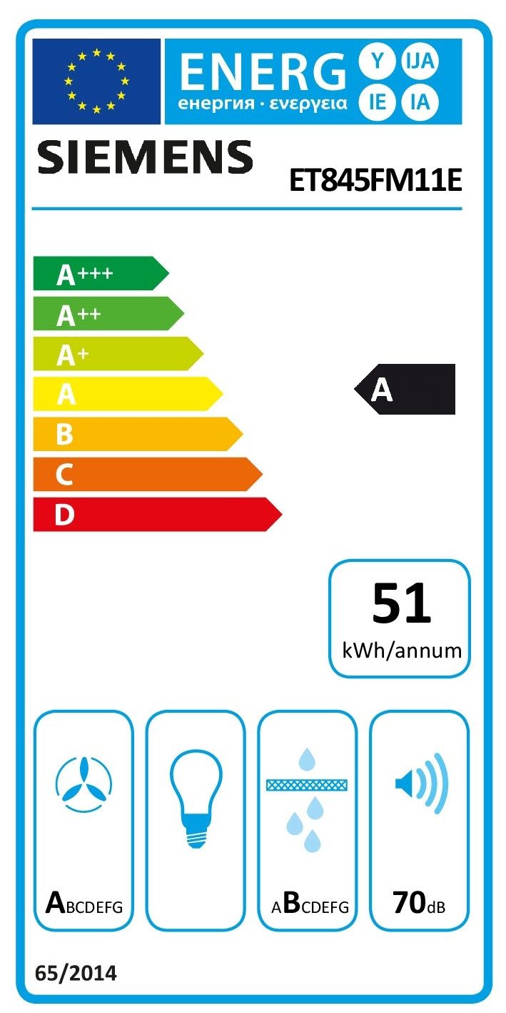 SIEMENS Kookplaat met afzuigkap ET845FM11E