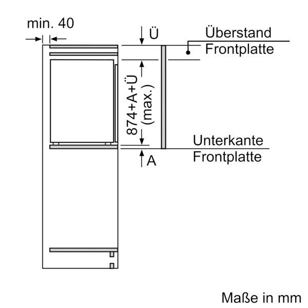 BOSCH Inbouwkoelkast KIR21NSE0, 87,4 cm x 54,1 cm