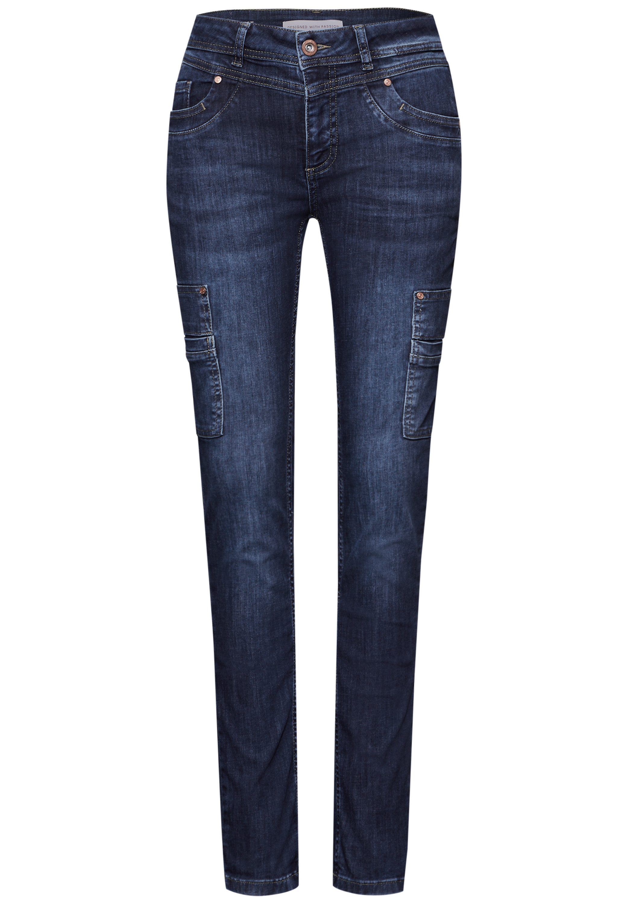STREET ONE Regular fit jeans Style York met cargo-look zakken