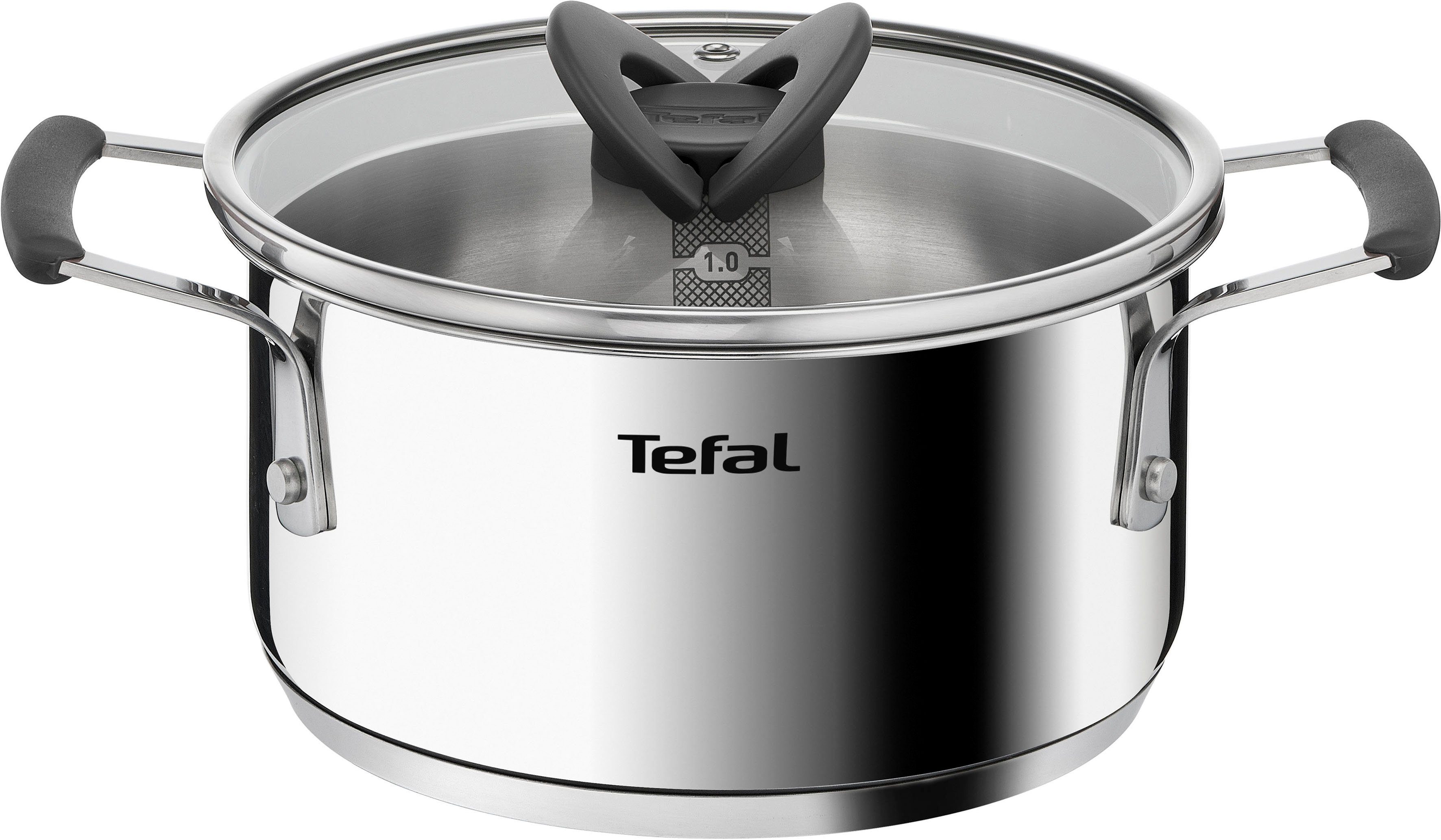 Tefal Pannenset G7376S Opti'Space Thermo-Fusion-bodem, voor alle kookplaten inclusief inductie (set, 6-delig)