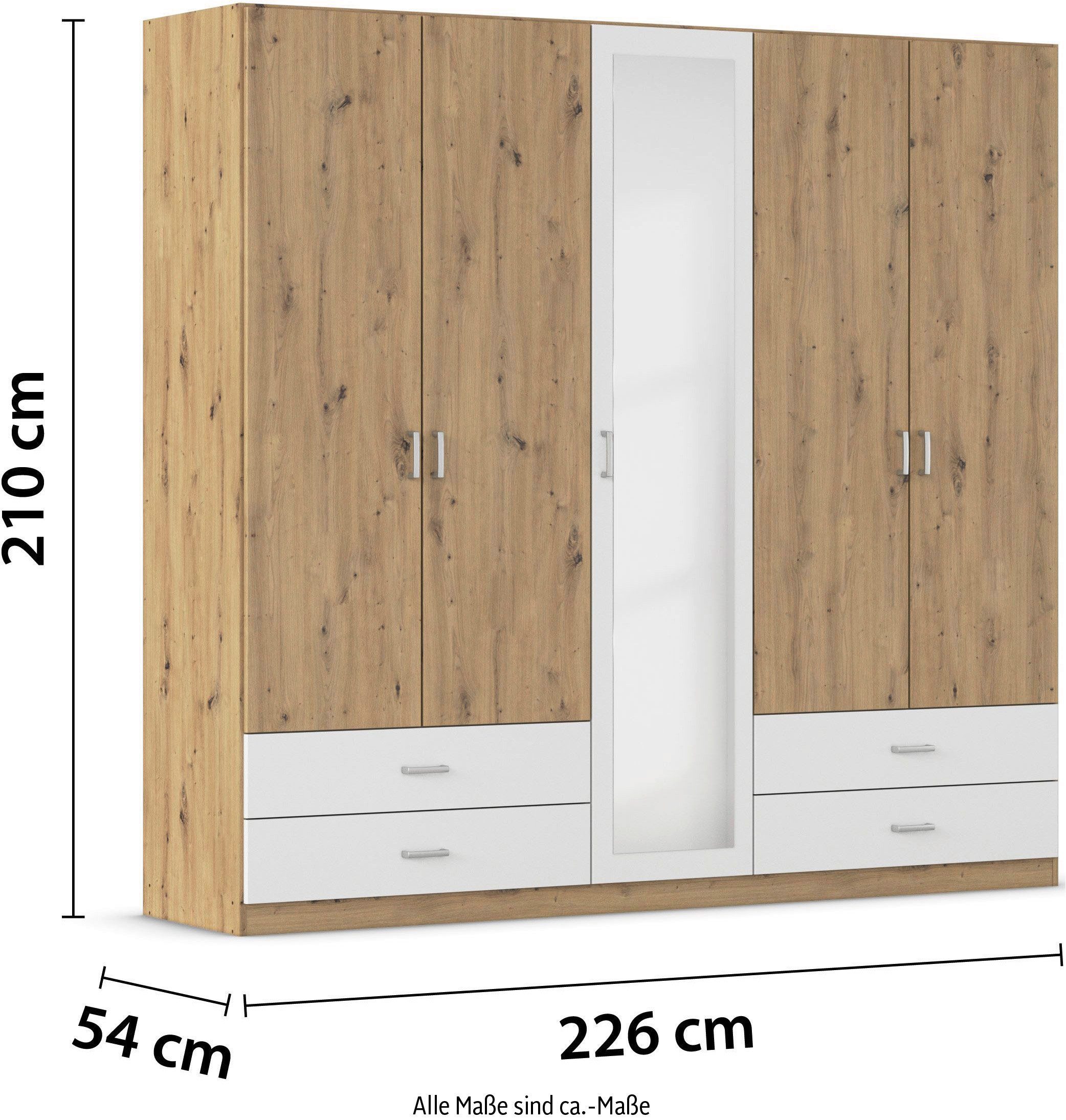 rauch Draaideurkast Borbona Kledingkast kast garderobe waskast BORBONA in 2 breedtes