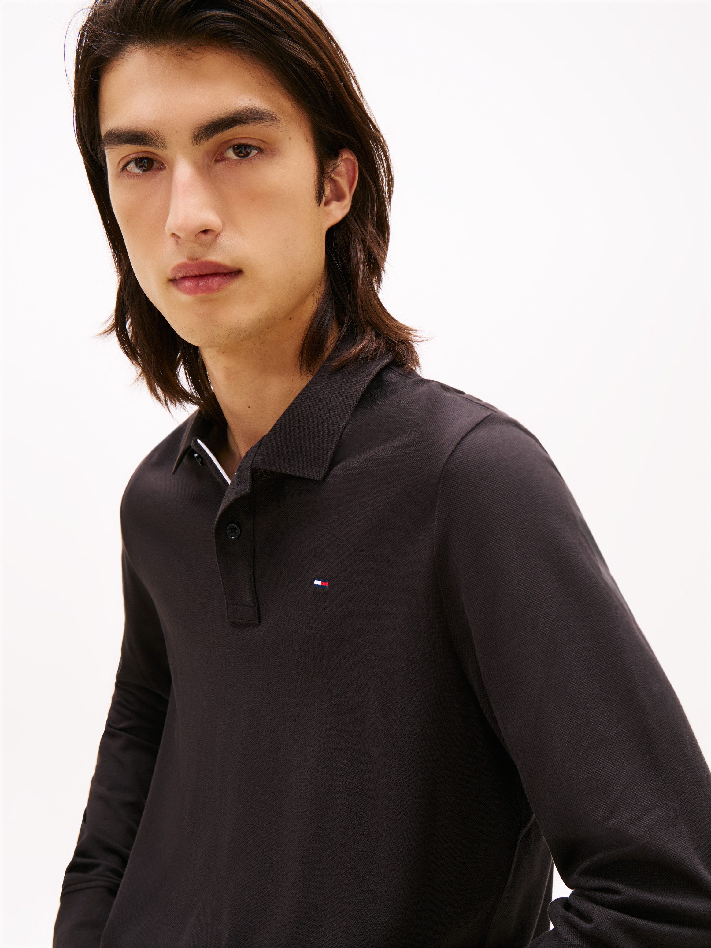TOMMY JEANS Poloshirt TJM SLIM PLACKET POLO LS EXT