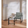 guido maria kretschmer homeliving fauteuil silwai met mooi metalen frame en fluweelbekleding, zithoogte 44 cm groen