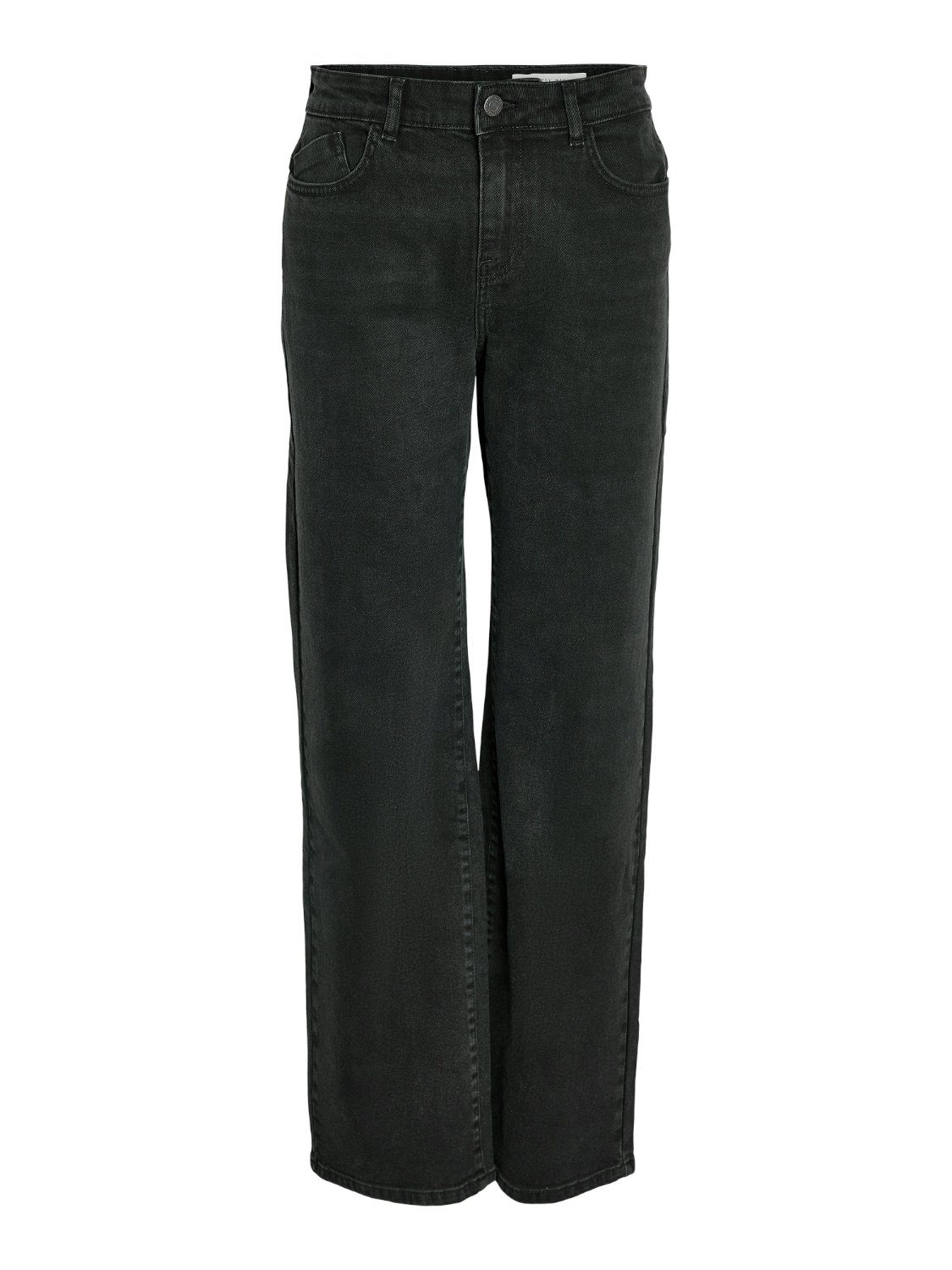 Noisy may Straight jeans NMYOLANDA NW WIDE JEANS BLACK NOOS