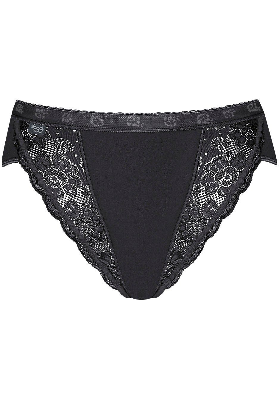 Sloggi Tai slip Chic Tai 4P Dames slip met elastische kant-inzetten (4 stuks, Set van 4)