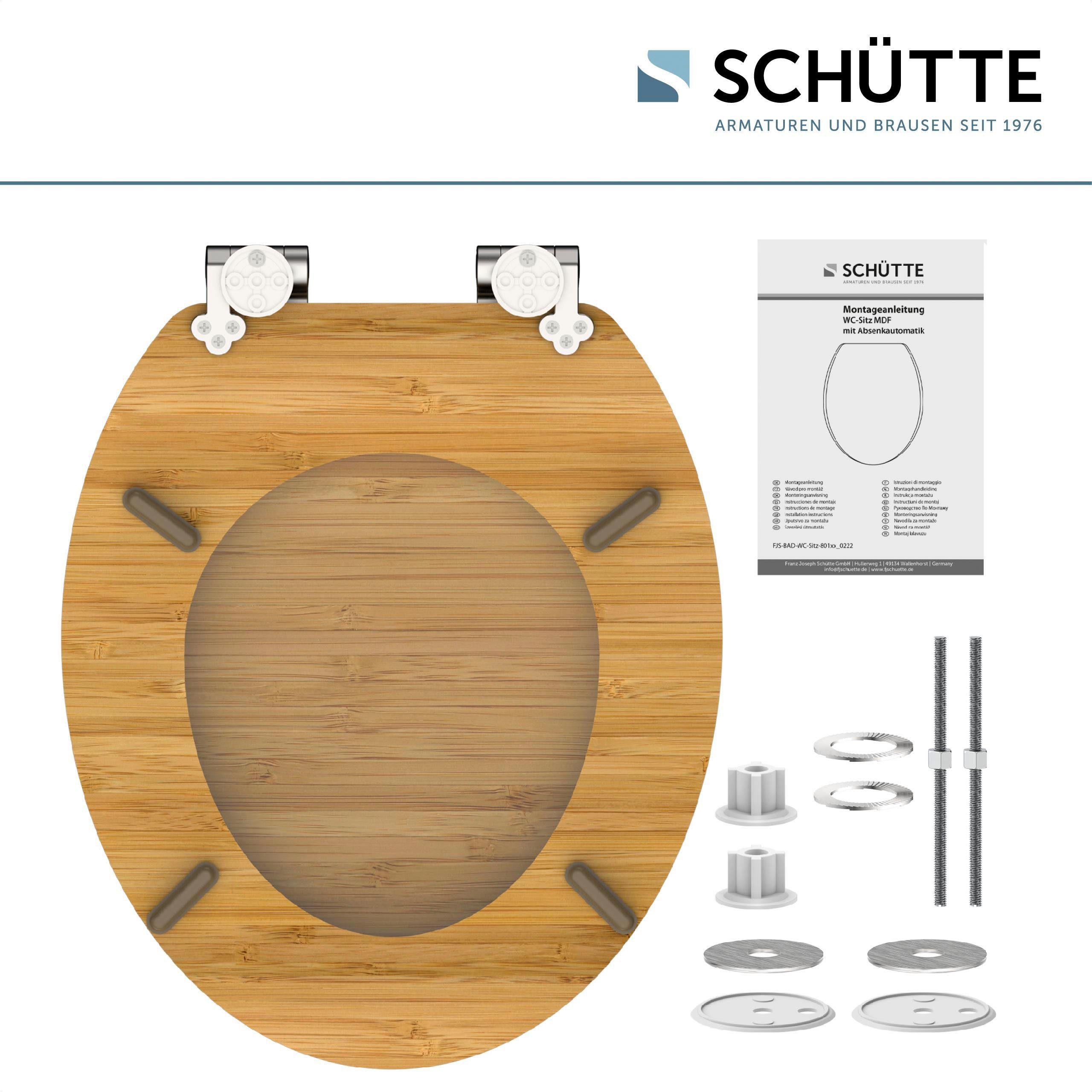 Schütte Toiletzitting Don`t Hurry Softclosemechanisme, houten kern, motiefprint, mdf
