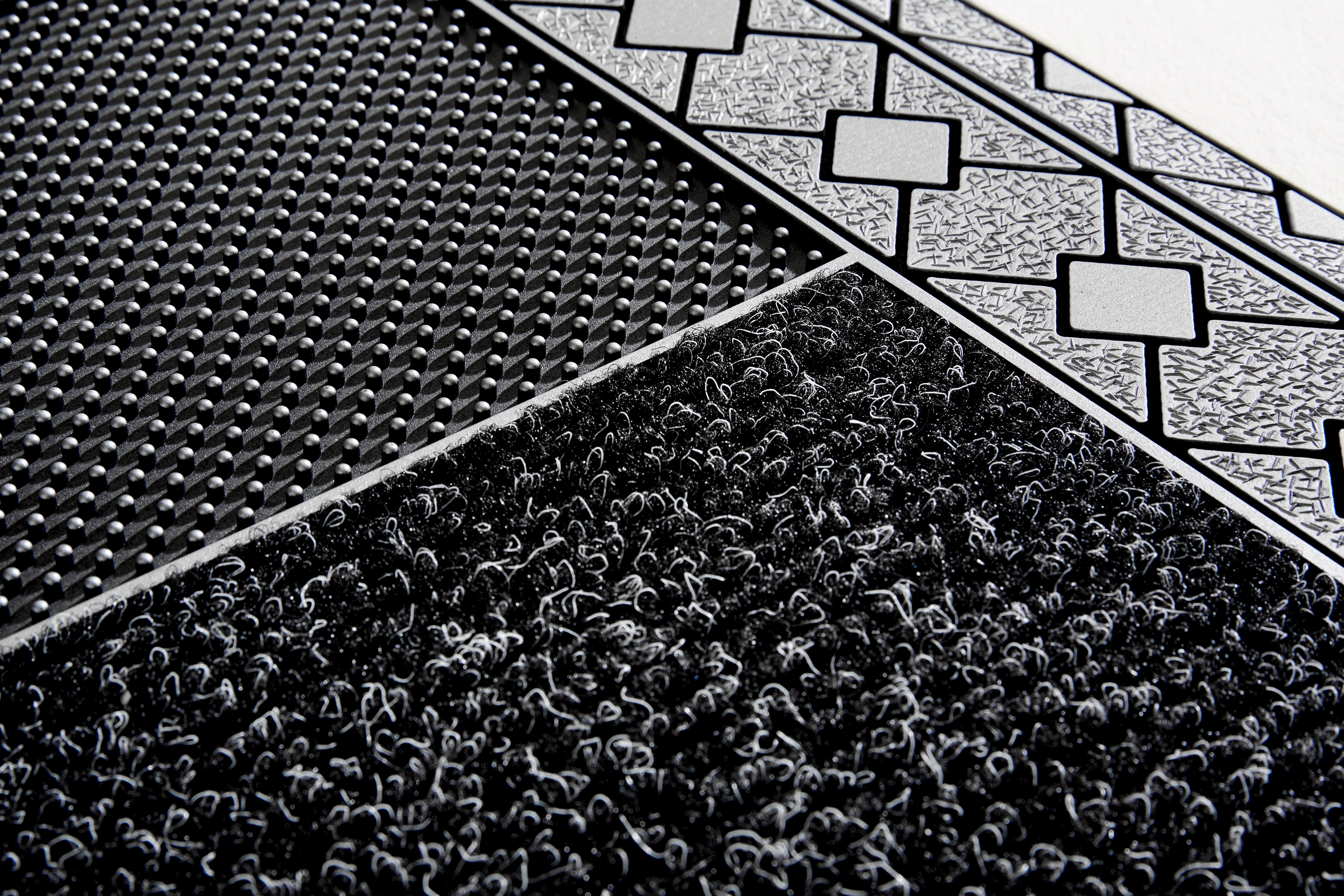 Home2Fashion Mat DC - Rhombus Vuilafstotende mat, robuust, met bies, geschikt voor binnen en buiten