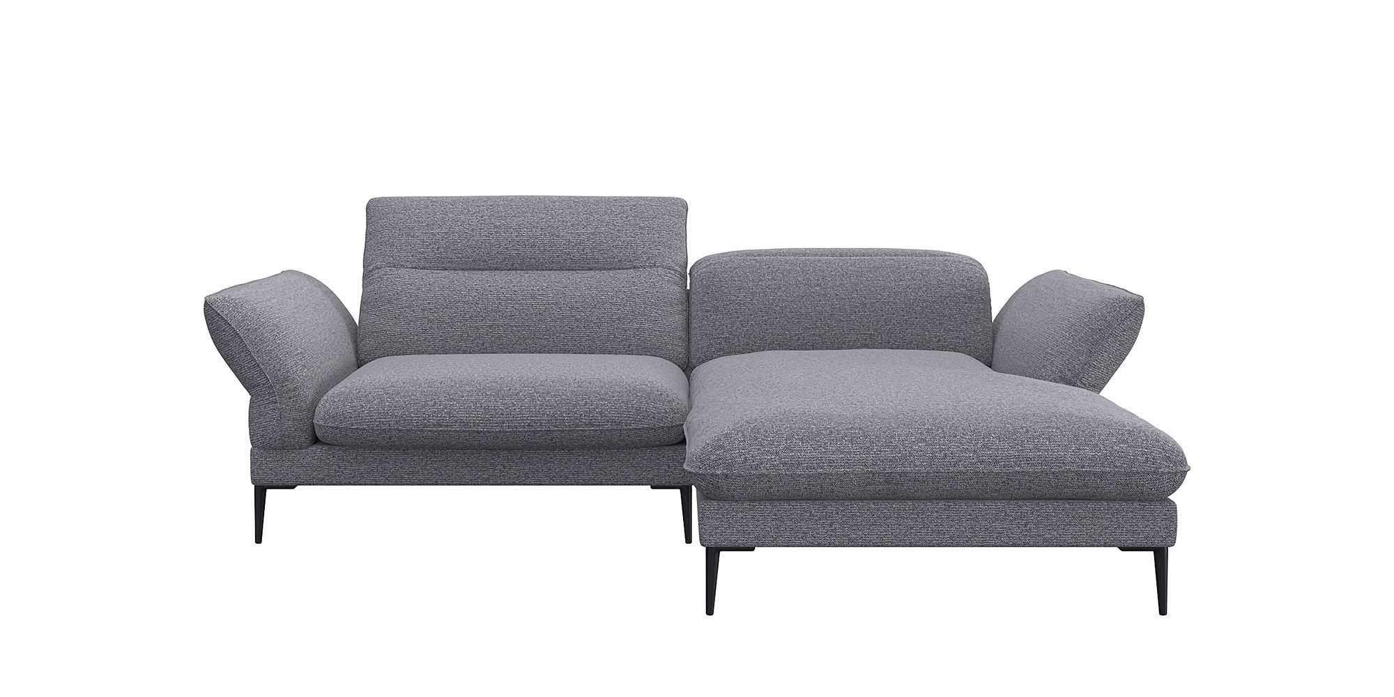 FLEXLUX Hoekbank Salino, functionele bank met recamiere, relaxbank, hoekbank Bank met arm- en hoofdeinde verstellingen, koudschuim & staalgolven