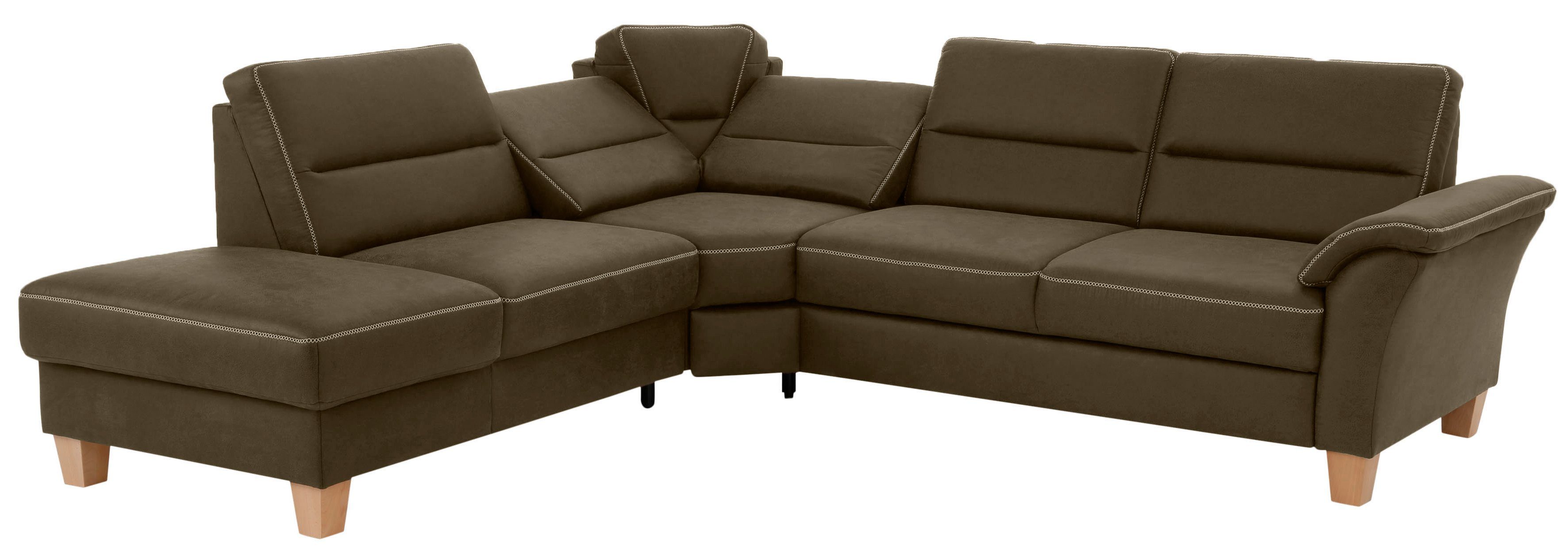 Home affaire Hoekbank Soleo L-model comfortabel door trapezehoek met relaxfunctie, ook met slaapfunctie