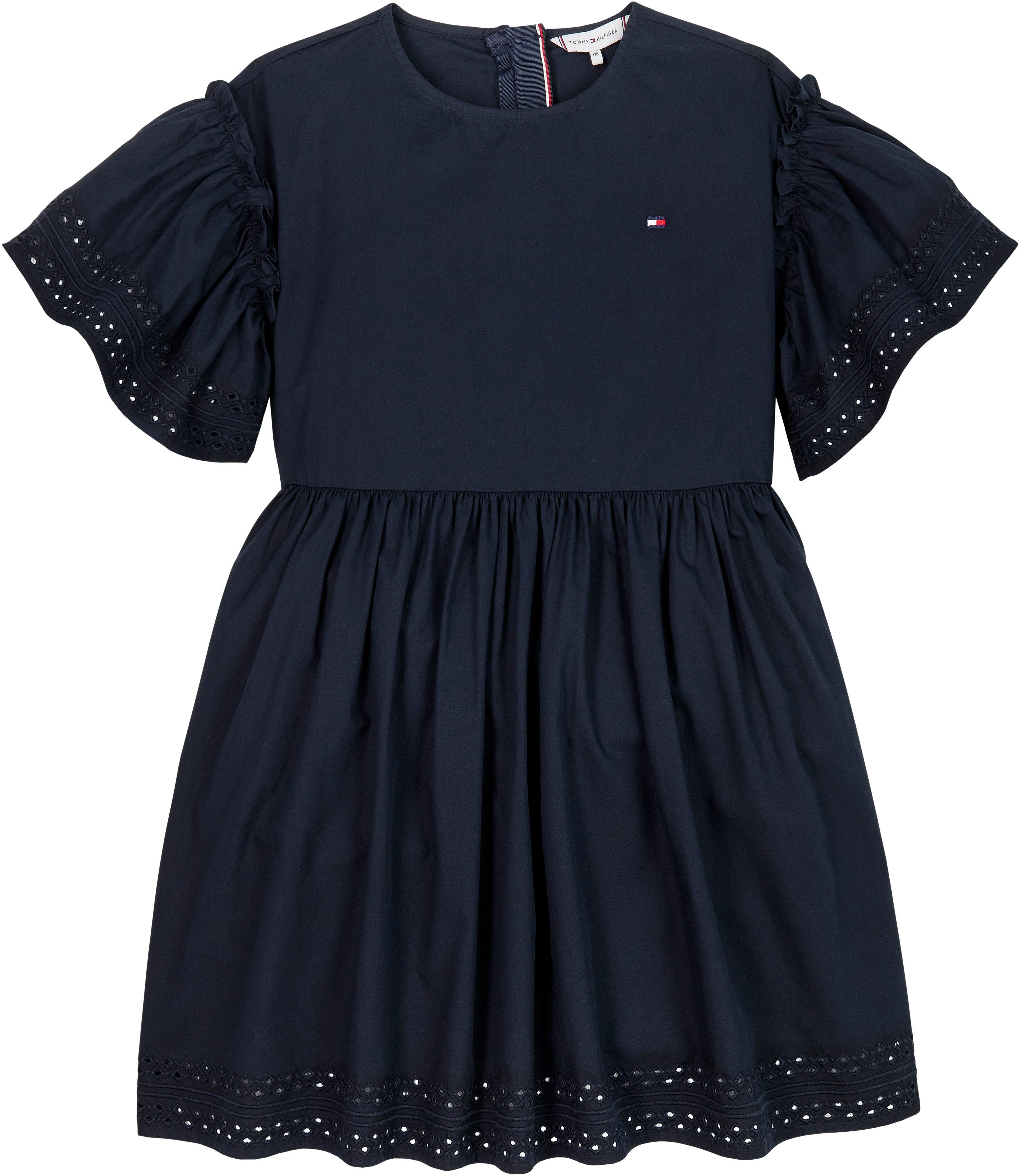 Tommy Hilfiger Jurk in a-lijn BRODERIE ANGLAISE DRESS SS Kinderen tot 16 jaar met logostiksel
