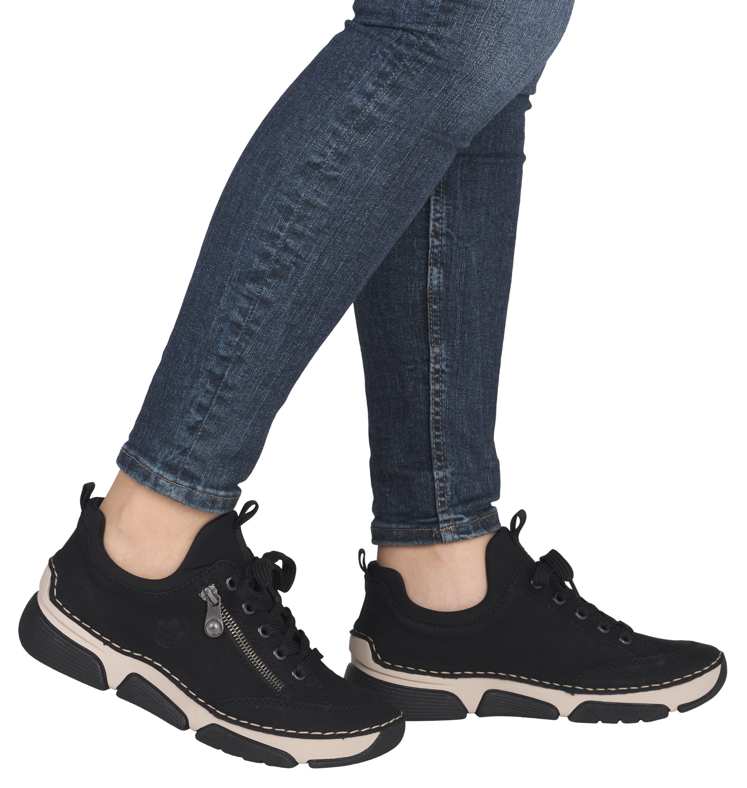 Rieker Slip-on sneakers , instapschoen, halfschoen, vrijetijdsschoen met zachte binnenzool