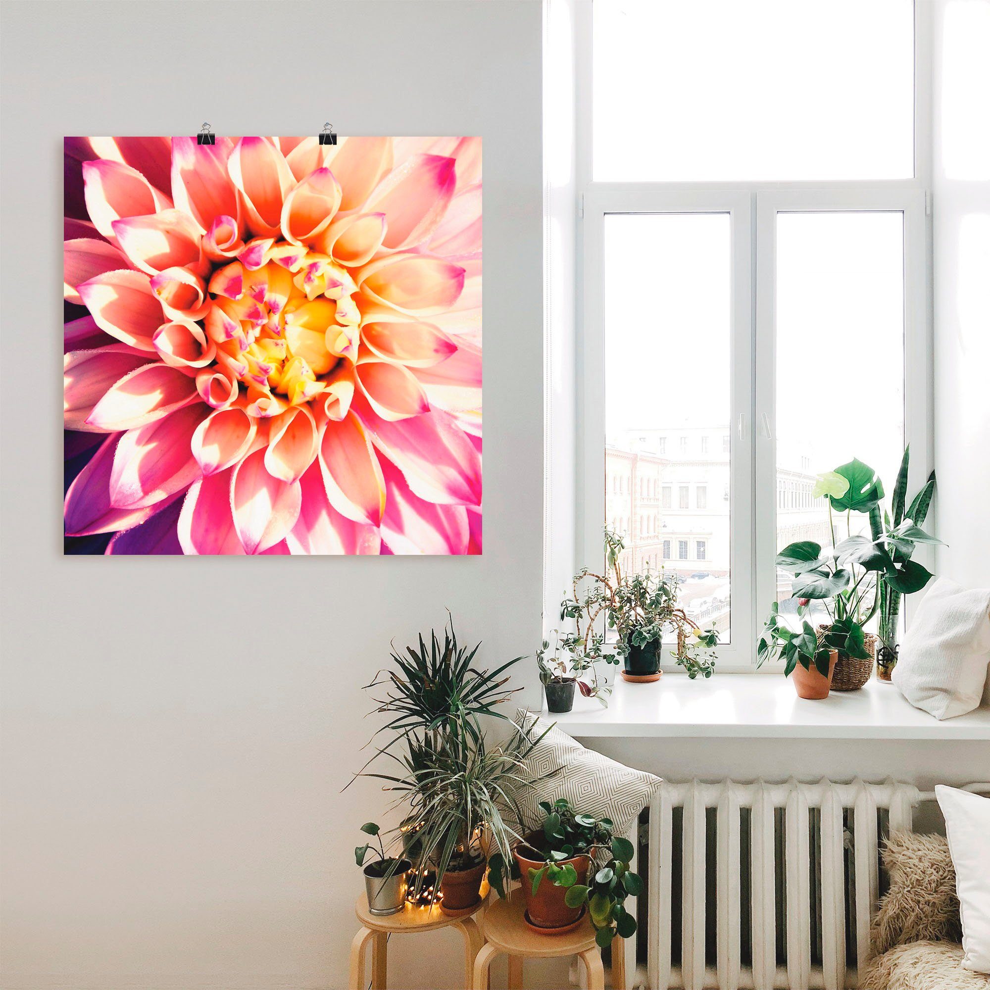 Artland Artprint Dahlia als artprint op linnen, poster in verschillende formaten maten