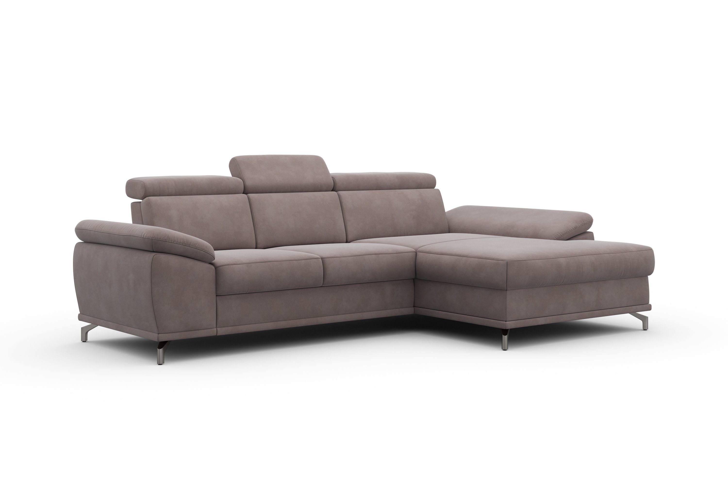sit&more Hoekbank Cabrio L-vorm, met zitdiepteverstelling, arm- en hoofdsteunverstelling