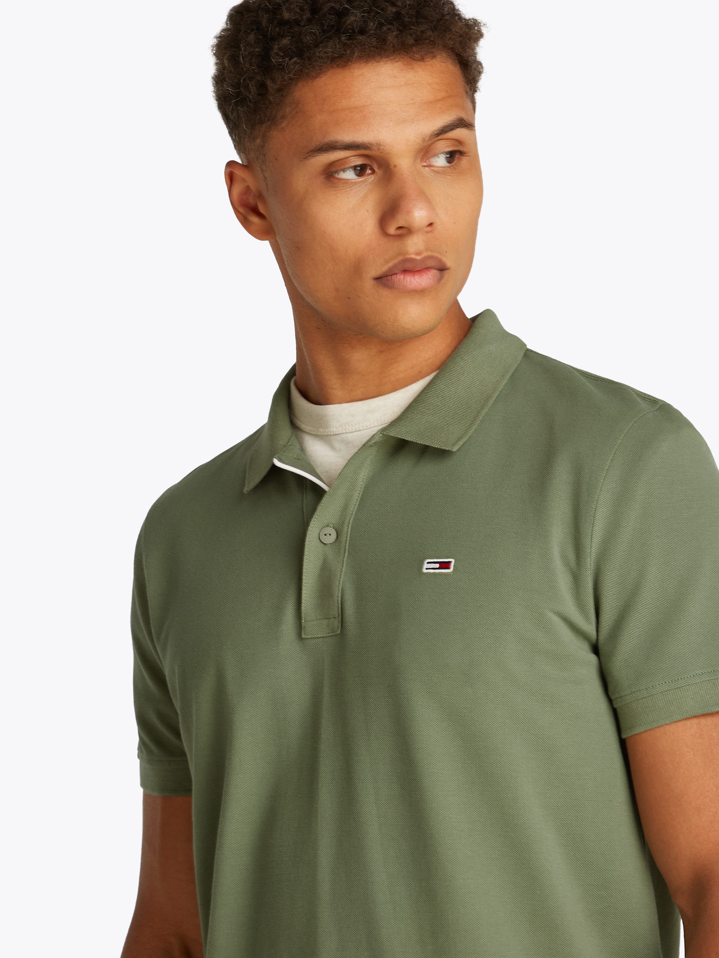 TOMMY JEANS Poloshirt TJM SLIM PLACKET POLO EXT