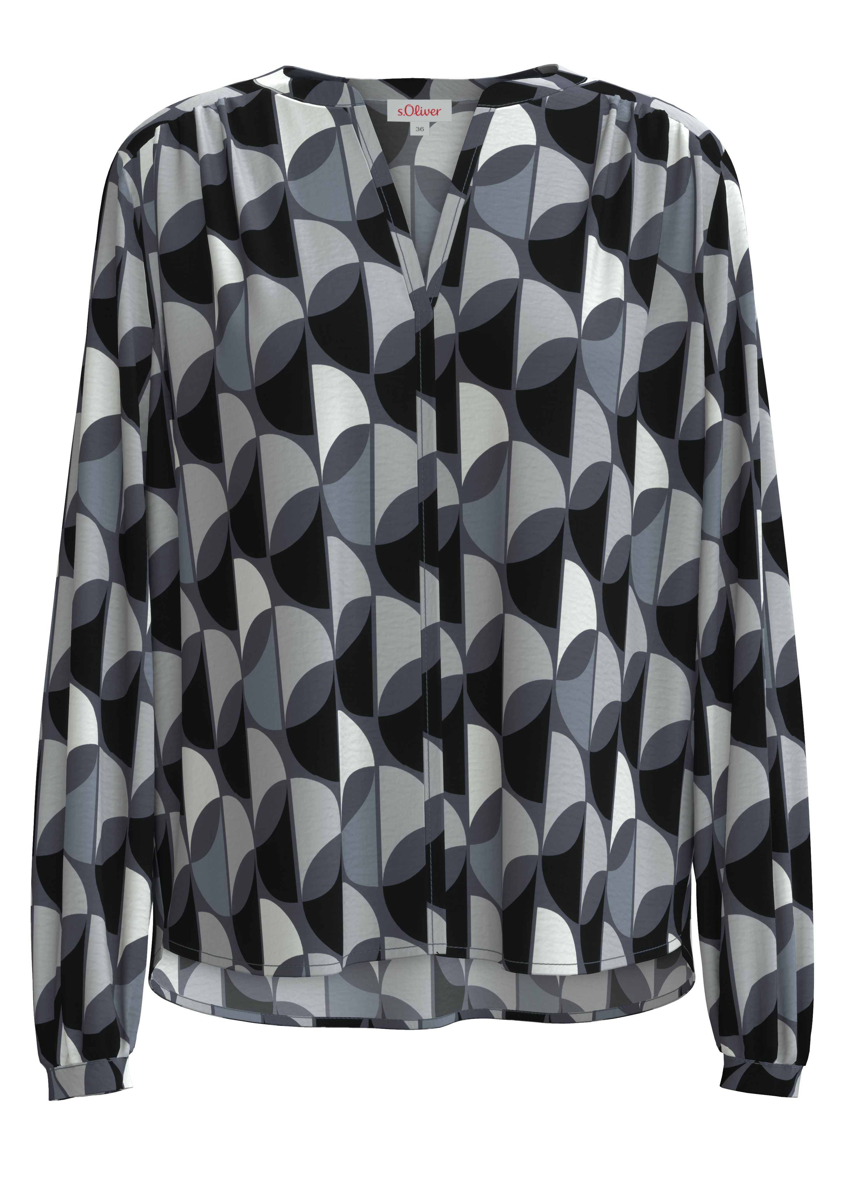 s.Oliver Blouse met lange mouwen met print all-over
