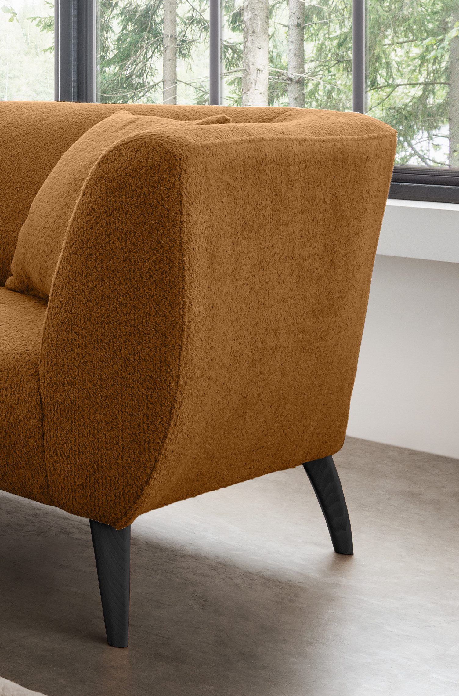 INOSIGN 2-zitsbank twee verschillende pootkleuren naar keuze