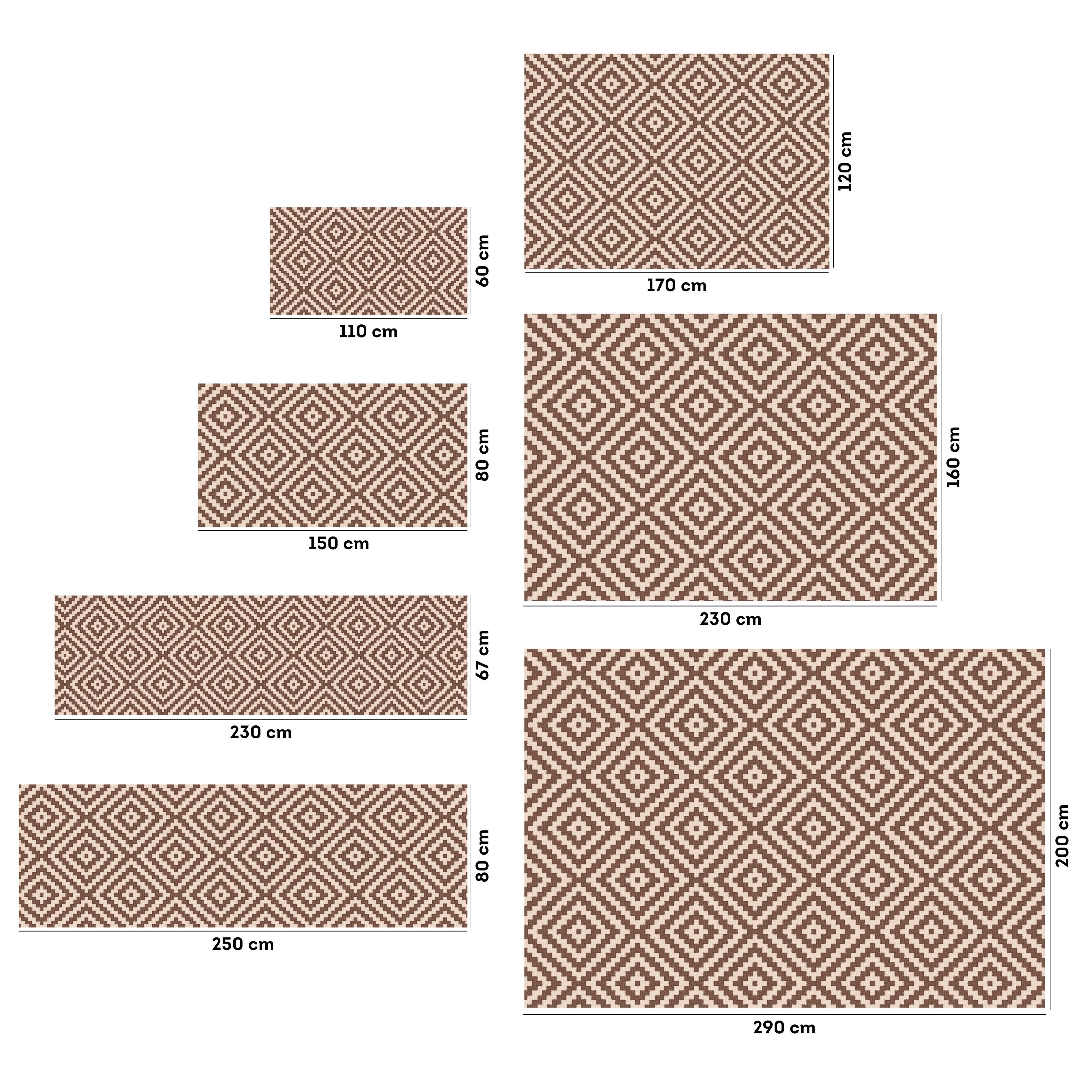 my home Vloerkleed Cordoba is ook als loper verkrijgbaar Geschikt voor binnen en buiten, sisal-look, weerbestendig & uv-bestendig, boho
